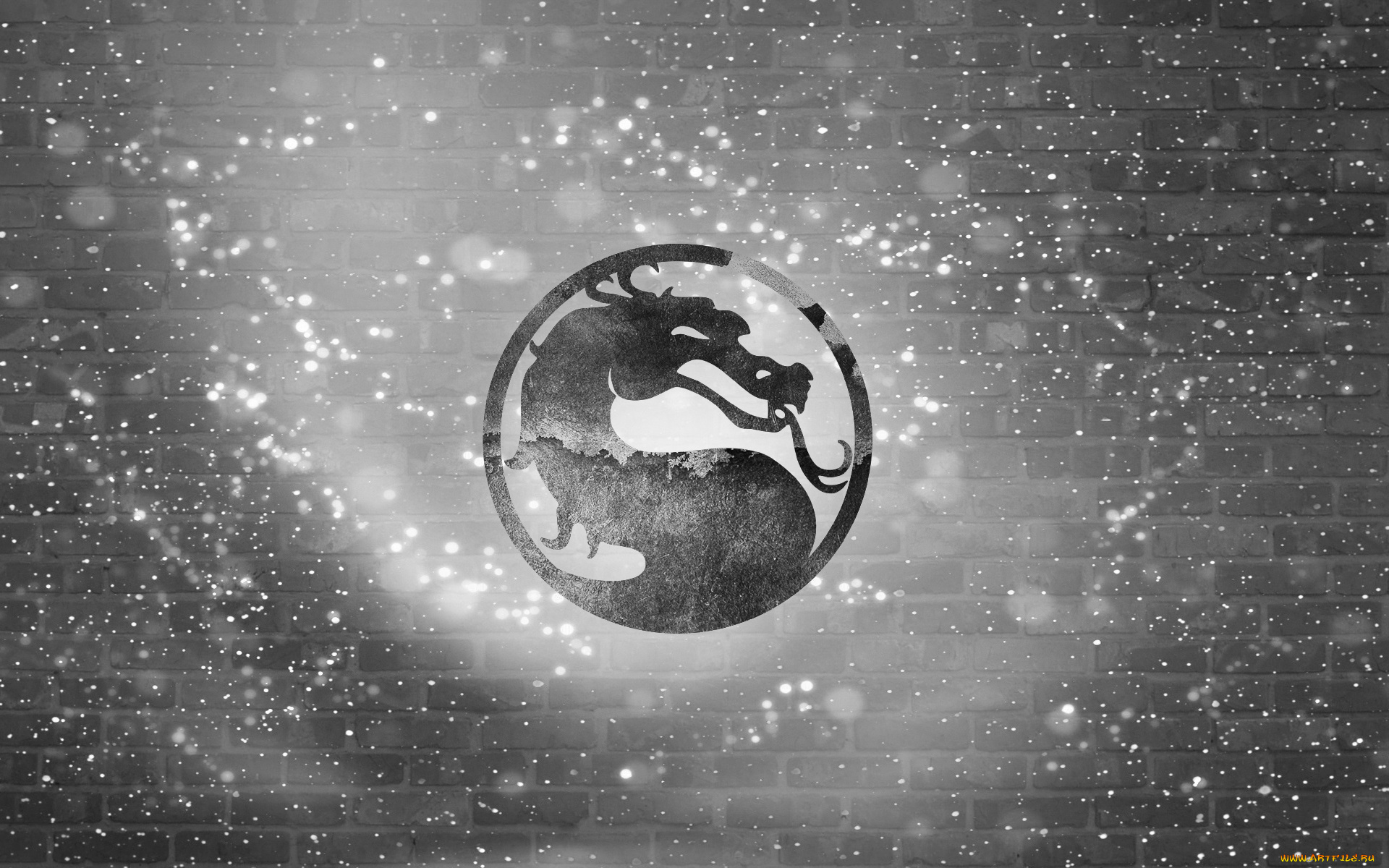 mortal, kombat, 3д, графика, textures, текстуры, стена, лого, дракон