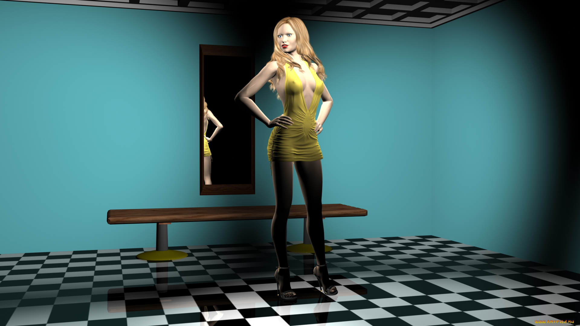 3д, графика, people, , люди, взгляд, девушка