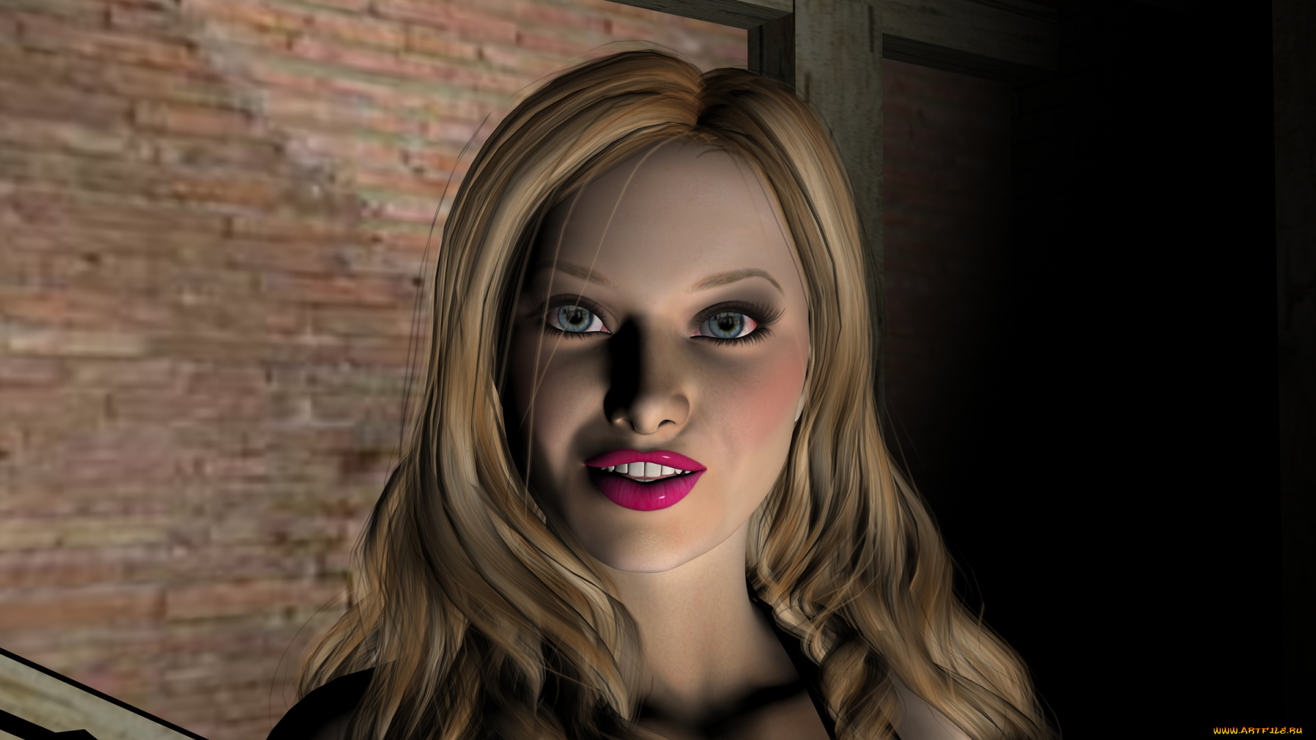 3д, графика, portraits, , портрет, девушка, взгляд