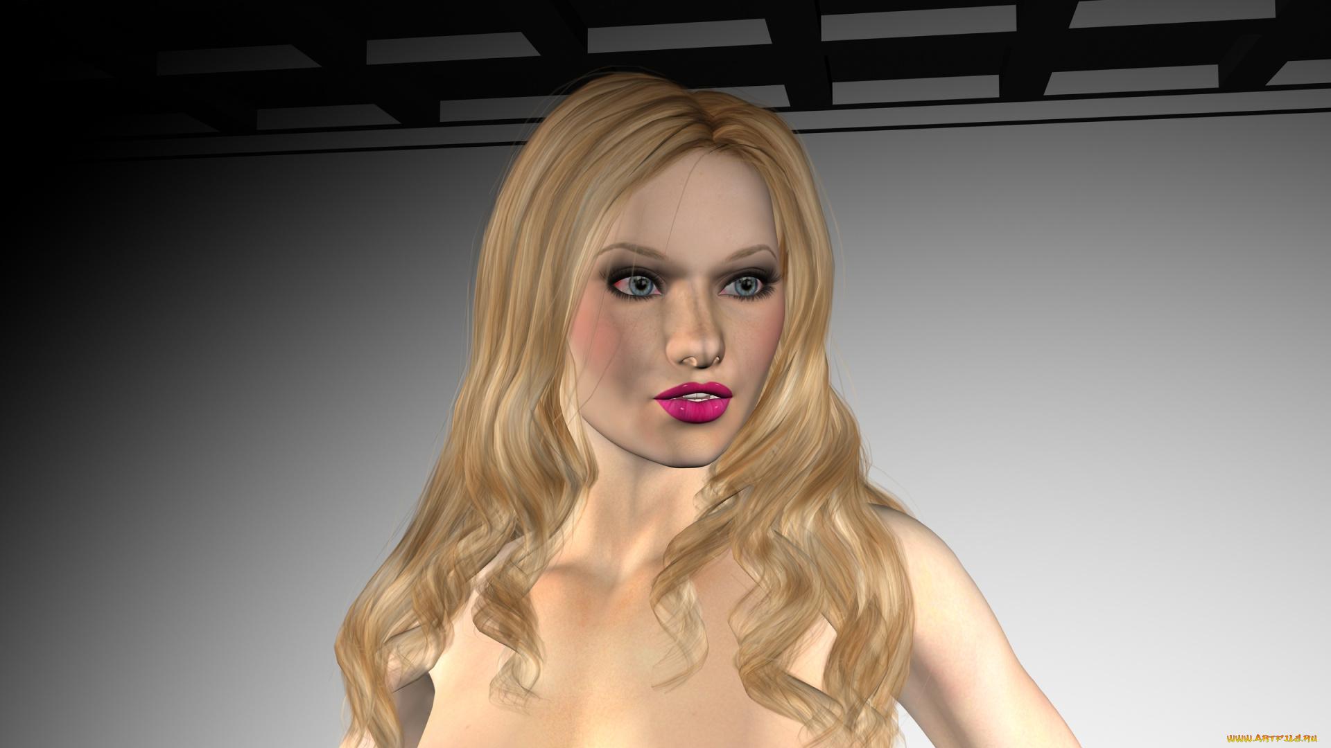 3д, графика, portraits, , портрет, девушка, взгляд