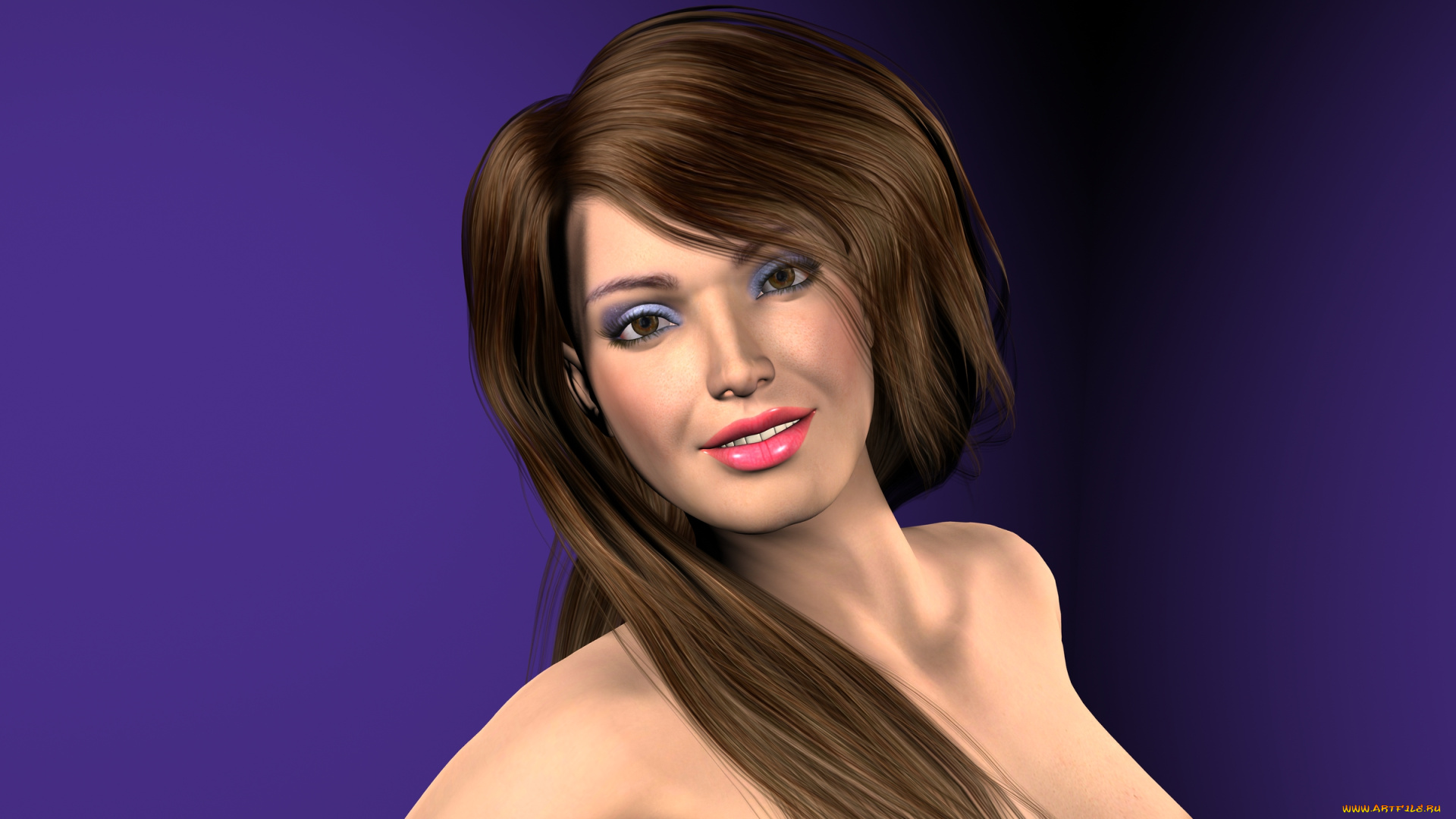 3д, графика, portraits, , портрет, девушка, взгляд