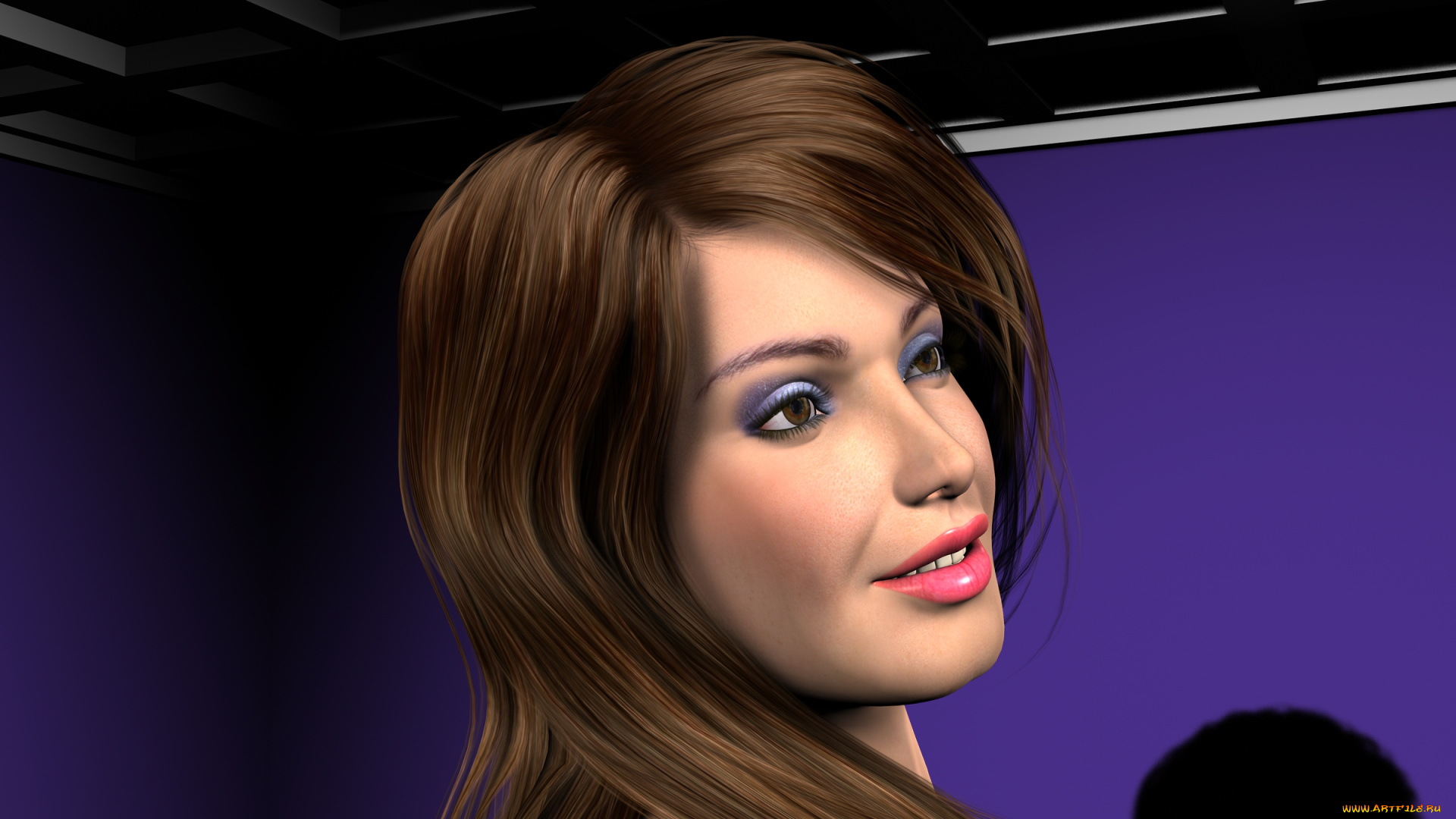 3д, графика, portraits, , портрет, взгляд, девушка