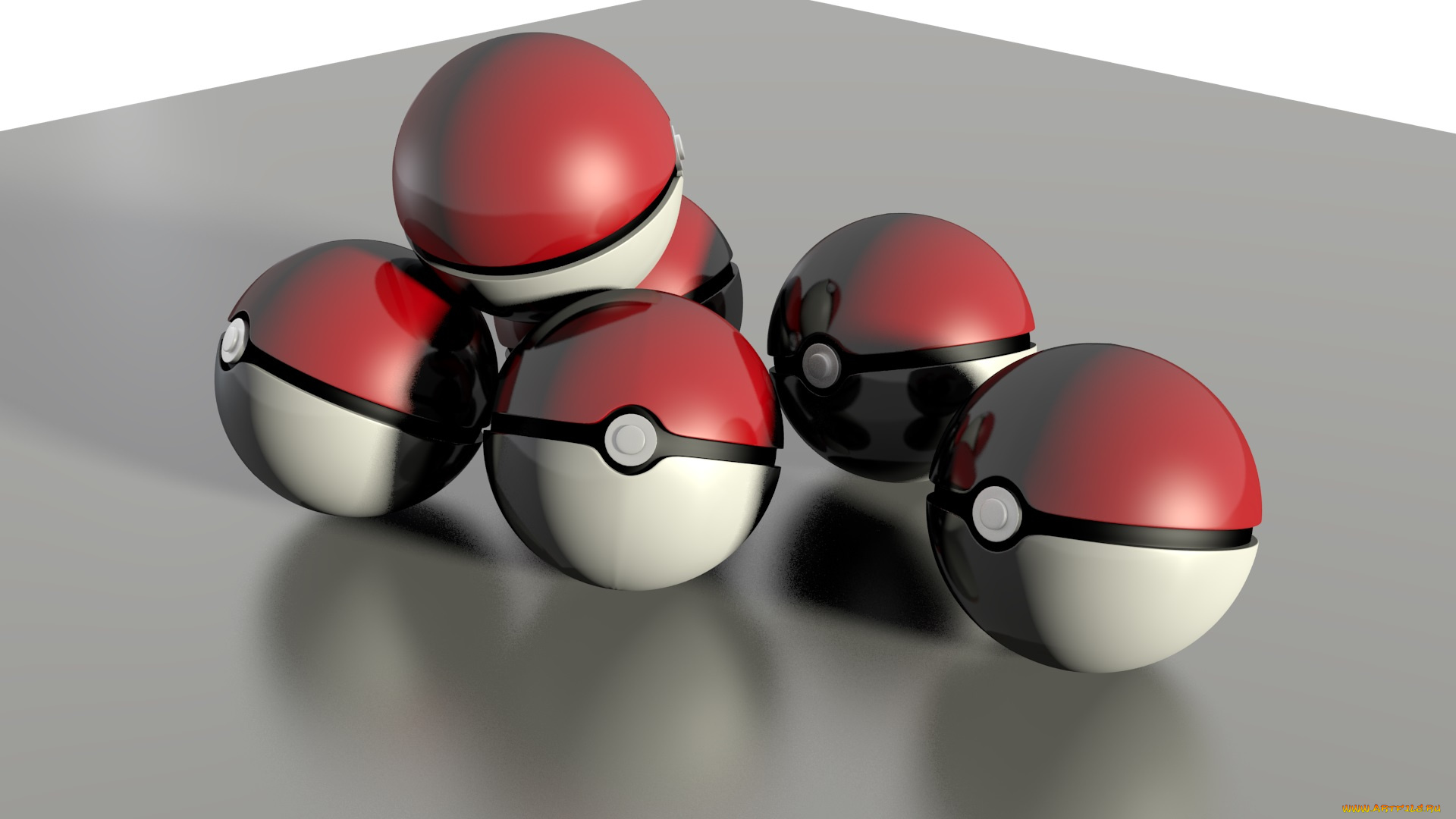 3д, графика, шары