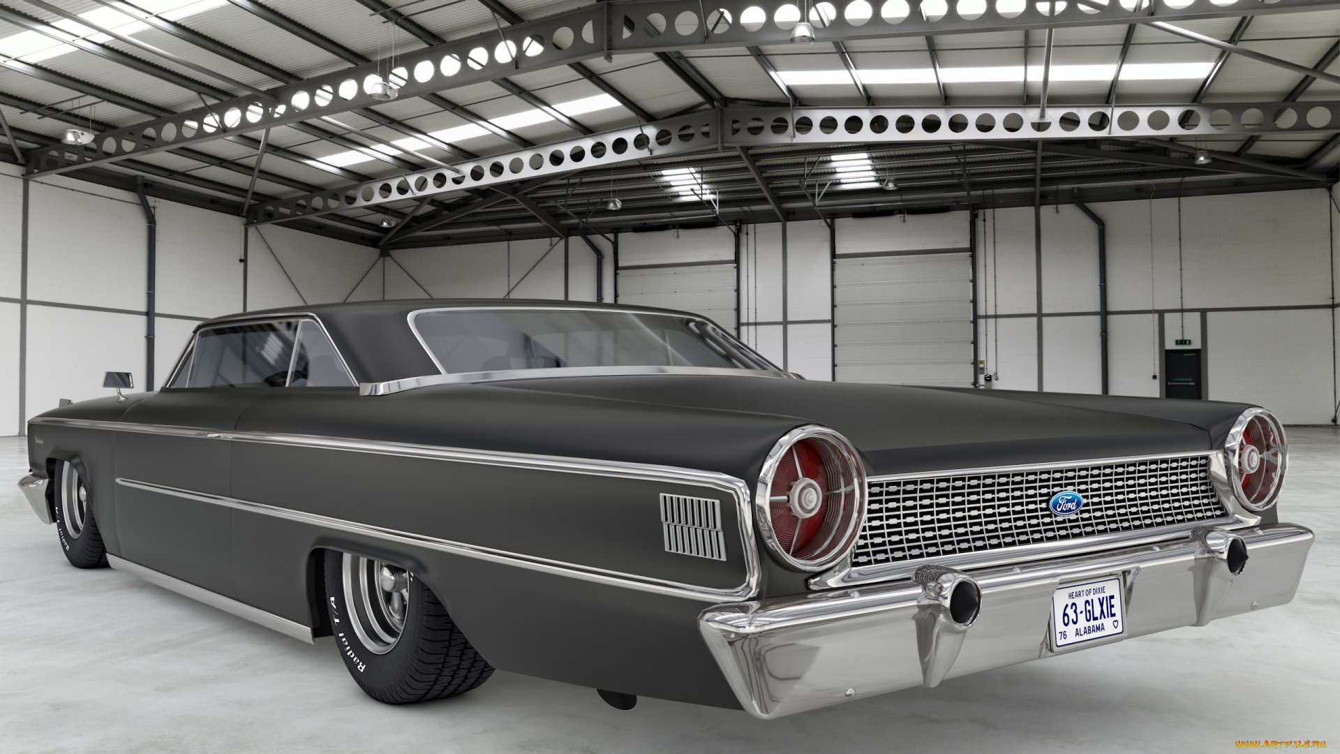 автомобили, 3д, galaxie, ford, 1963