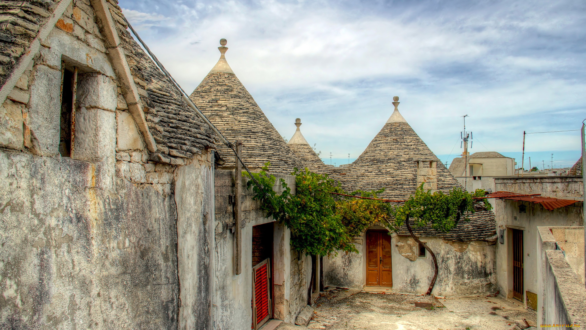 италия, апулия, alberobello, города, -, здания, , дома, италия, дома, alberobello