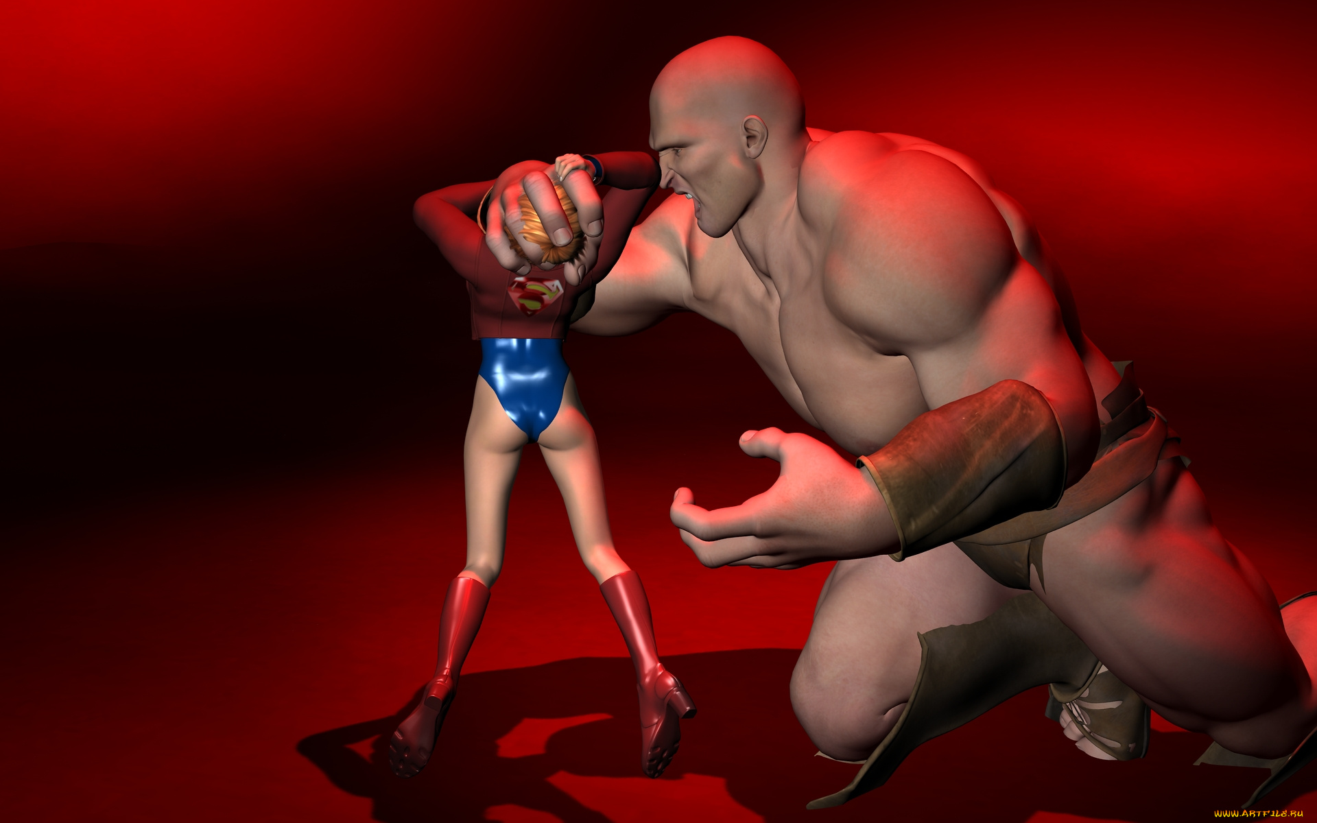 3д, графика, fantasy, , фантазия, девушка, великан