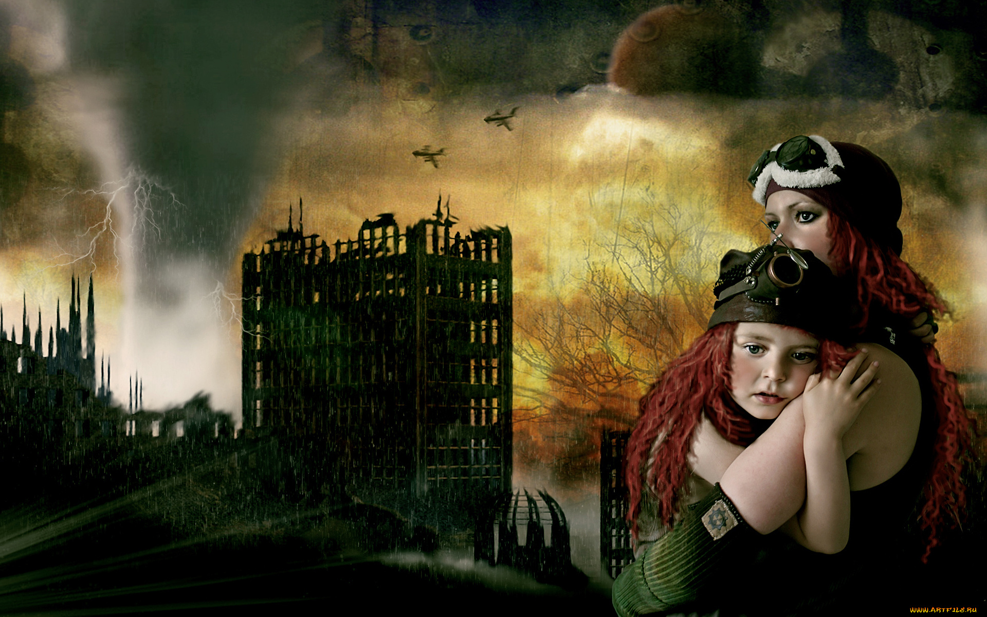 фэнтези, люди, очки