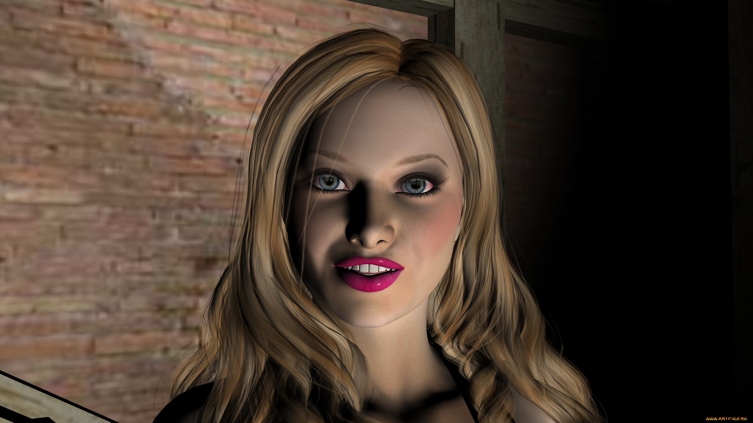 3д, графика, portraits, , портрет, девушка, взгляд