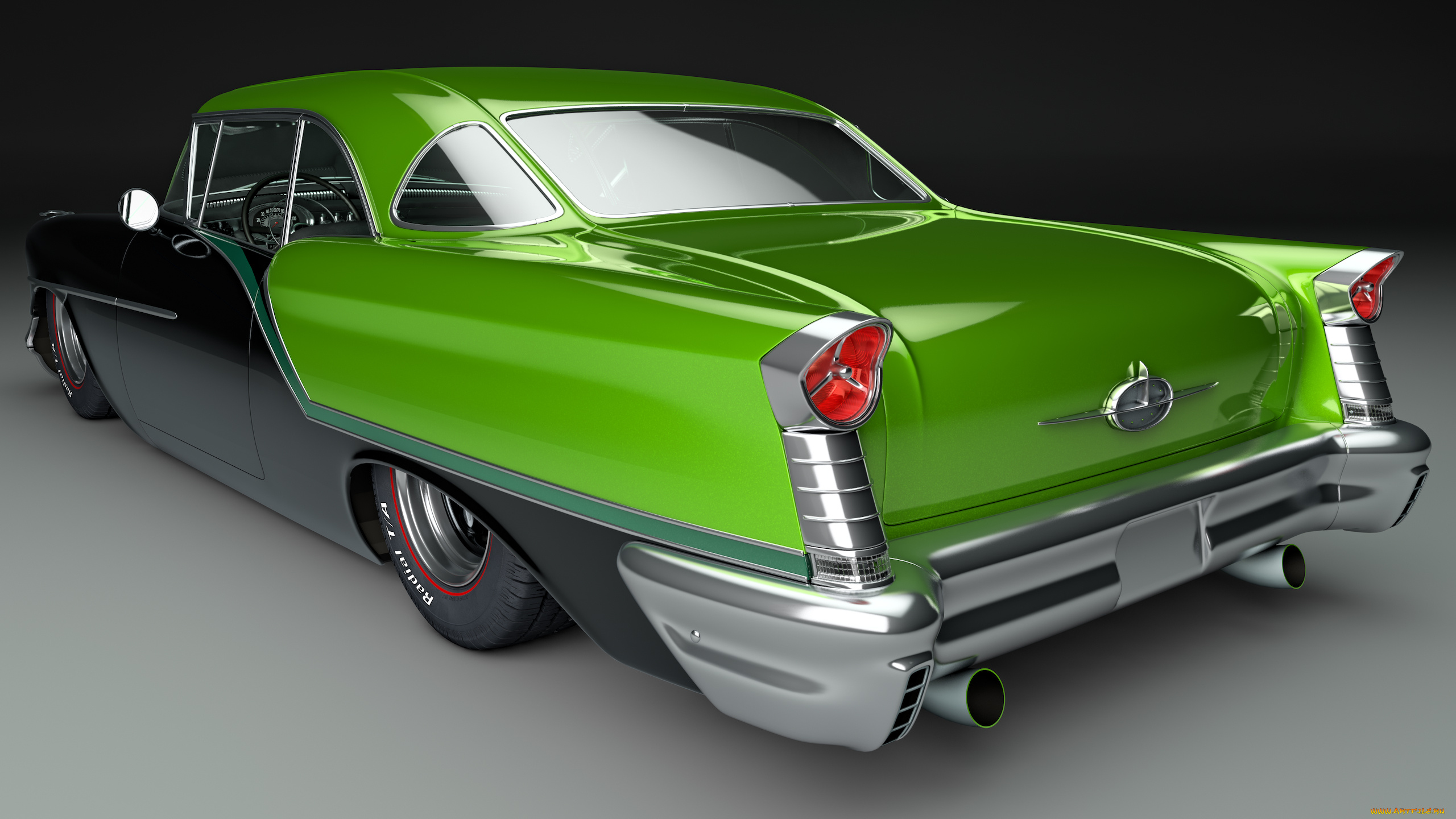 автомобили, 3д, oldsmobile, coupe, 88, 1957