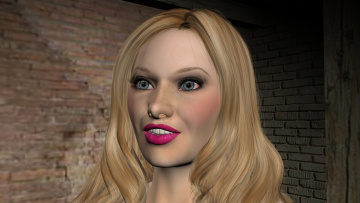 Картинка 3д+графика portraits+ портрет взгляд девушка улыбка