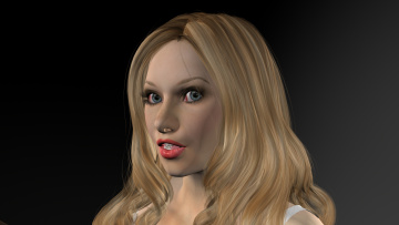 Картинка 3д+графика portraits+ портрет взгляд девушка