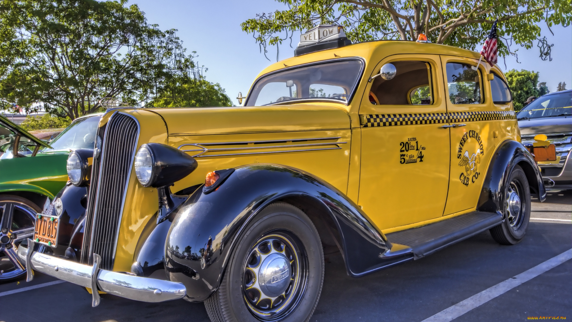1936, plymouth, taxi, автомобили, выставки, и, уличные, фото, выставка, автошоу