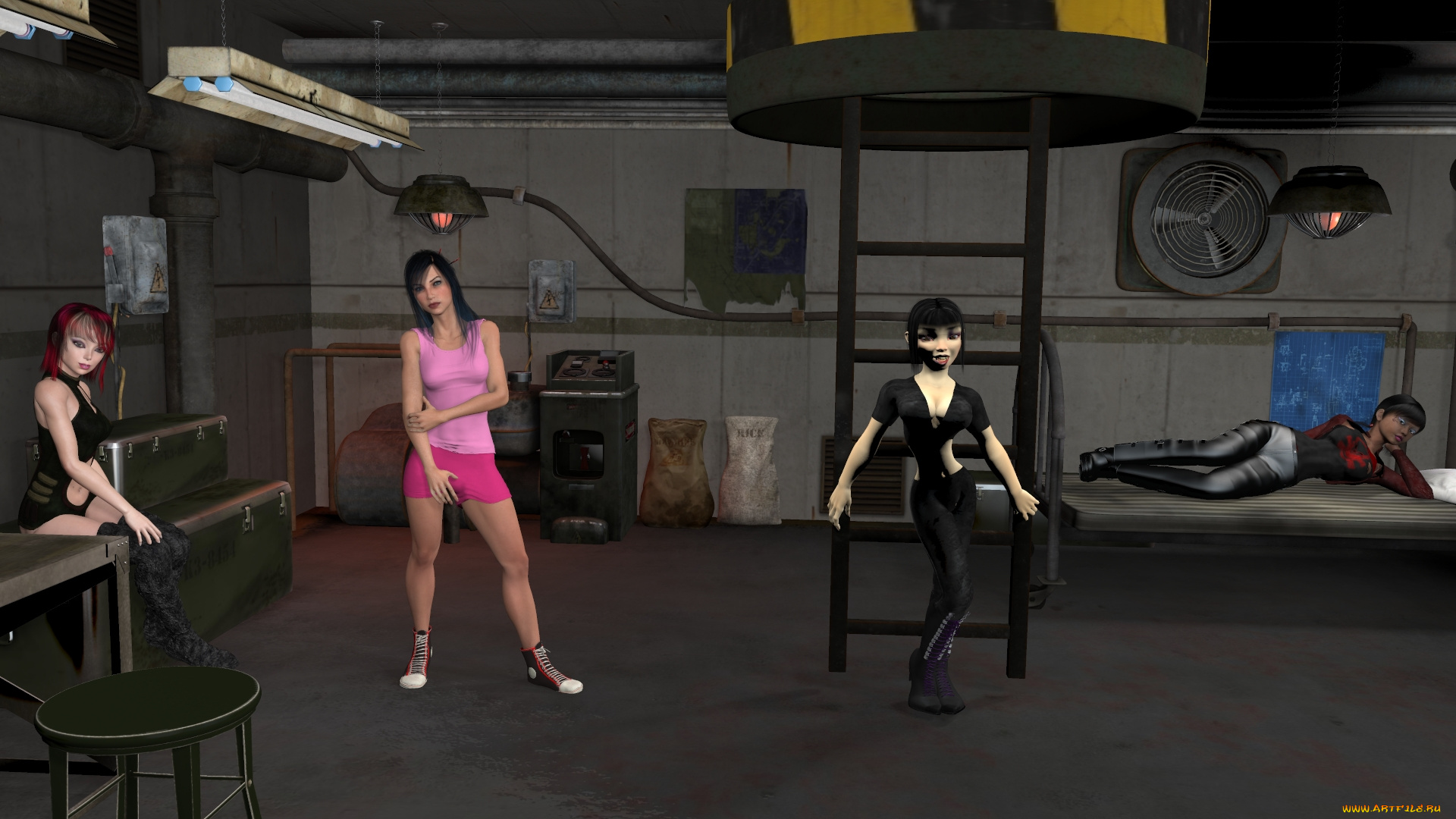 3д, графика, фантазия, , fantasy, фон, взгляд, девушки