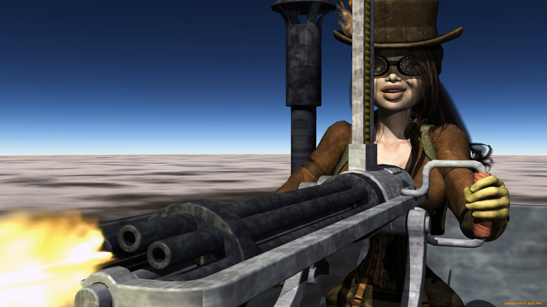 3д, графика, фантазия, , fantasy, оружие, фон, взгляд, девушка