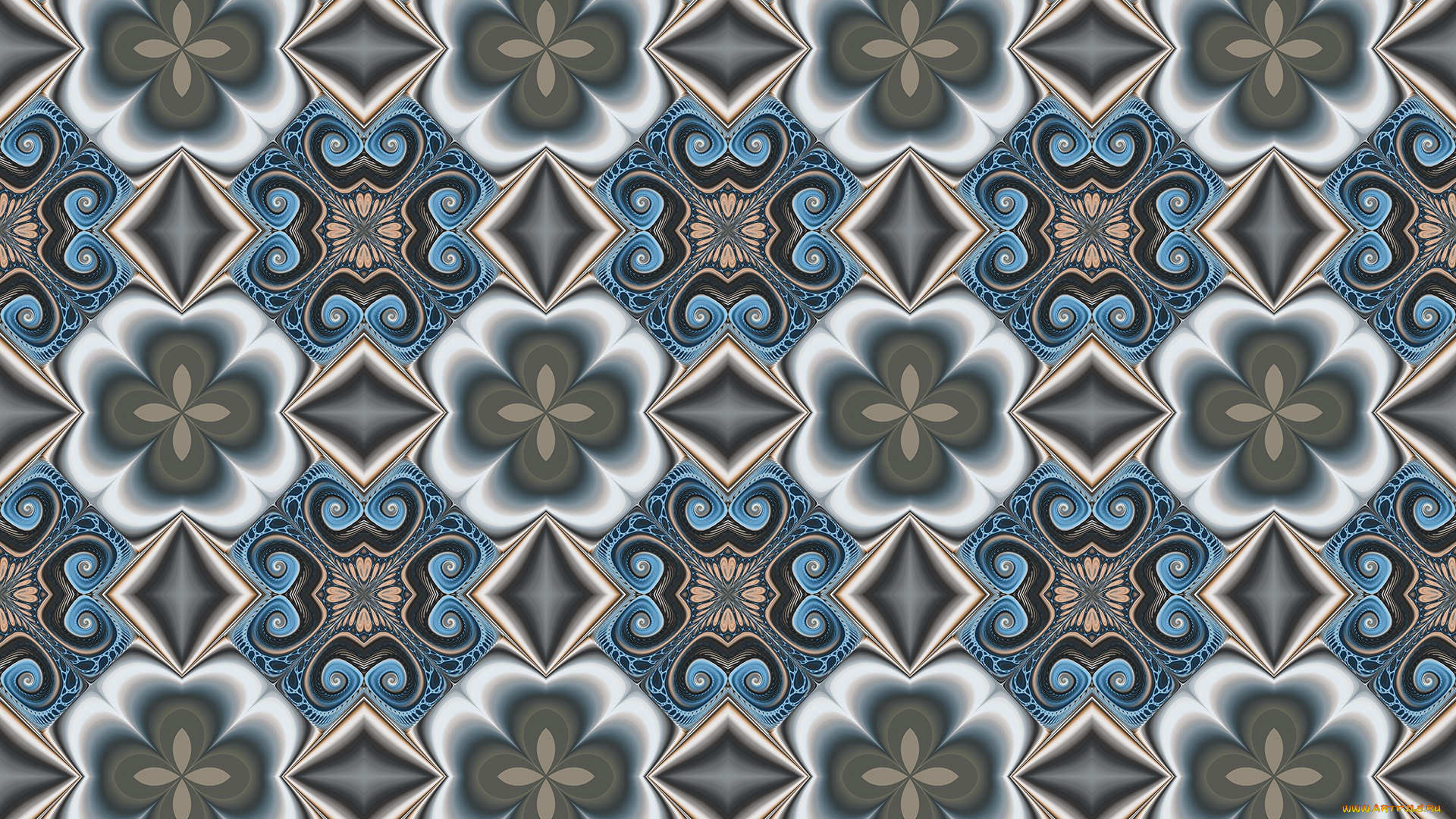 3д, графика, фракталы, , fractal, цвета, фон, узор