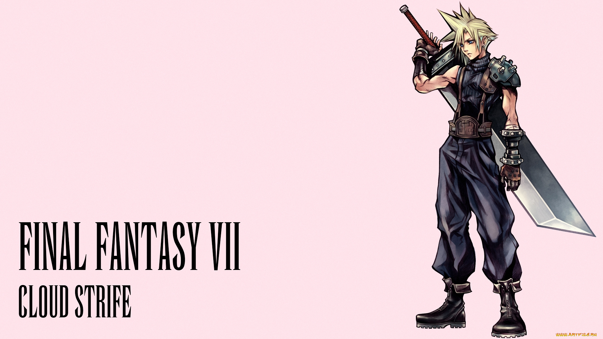 аниме, final, fantasy, воин, меч, cloud, парень