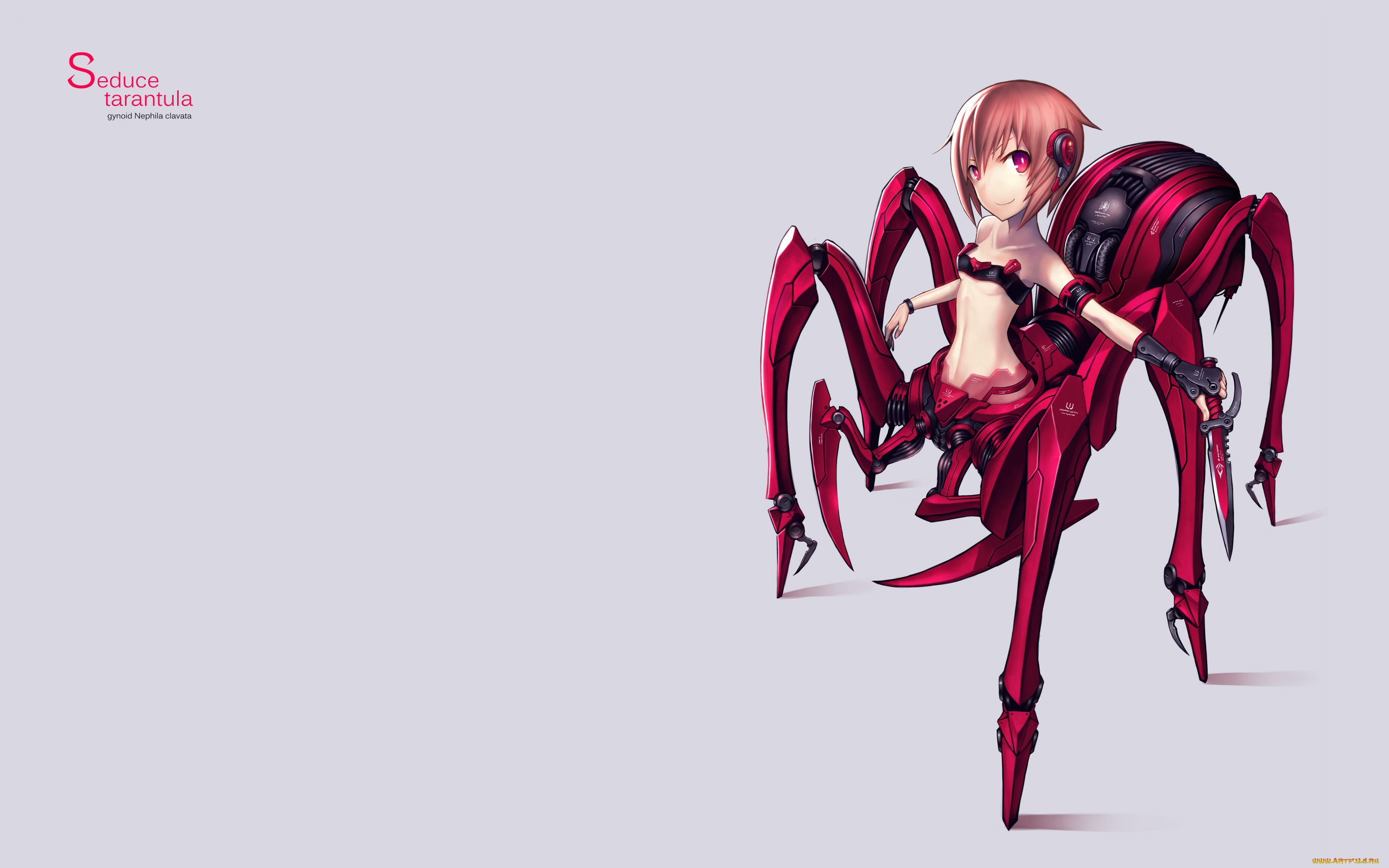 аниме, оружие, , техника, , технологии, gia, арт, девушка, фон, технологии, железо, паук