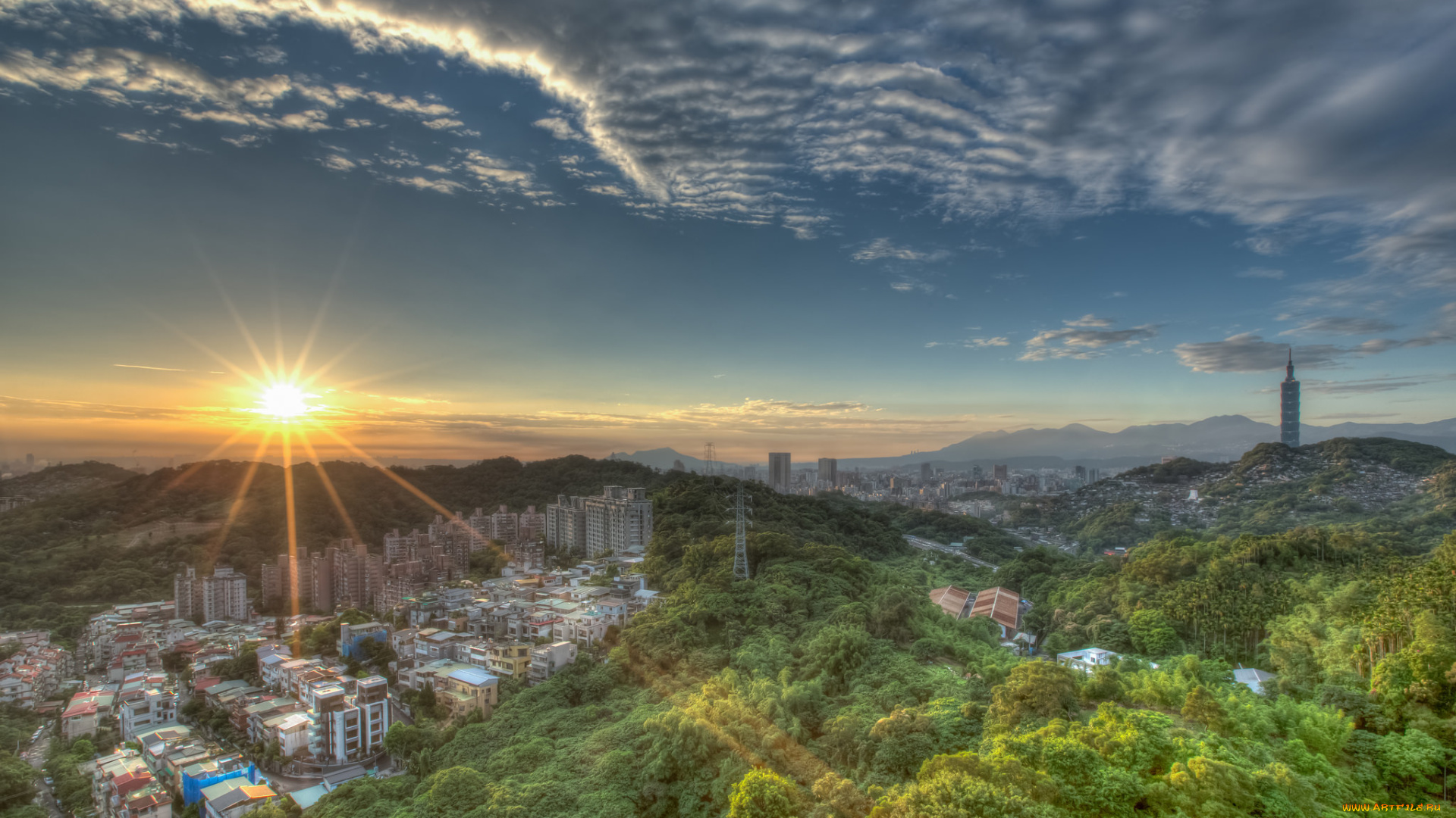 города, тайбэй, , тайвань, , китай, панорама, город