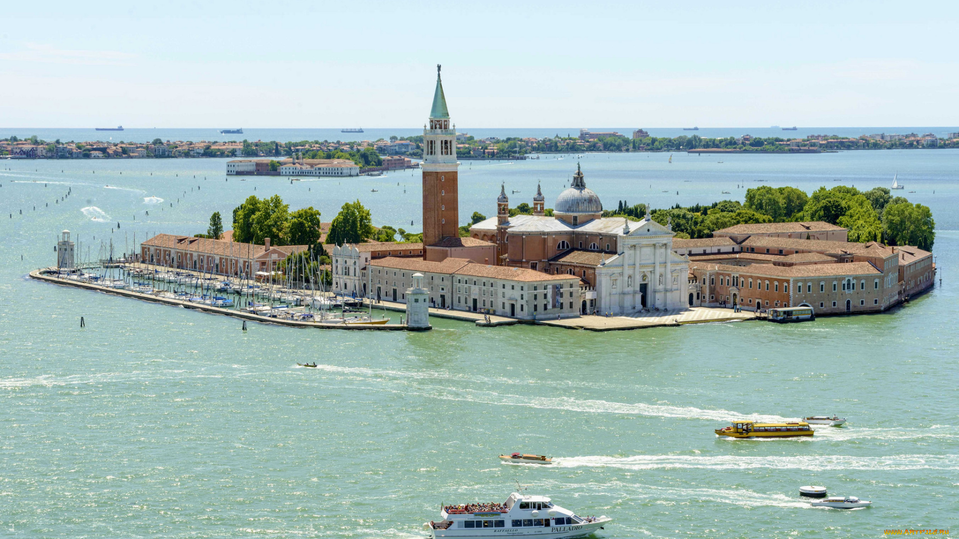 города, венеция, , италия, собор, канал
