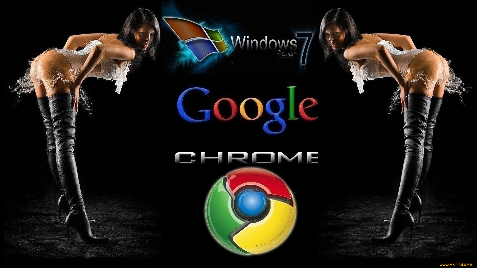 компьютеры, google, , google, chrome, девушки, windows