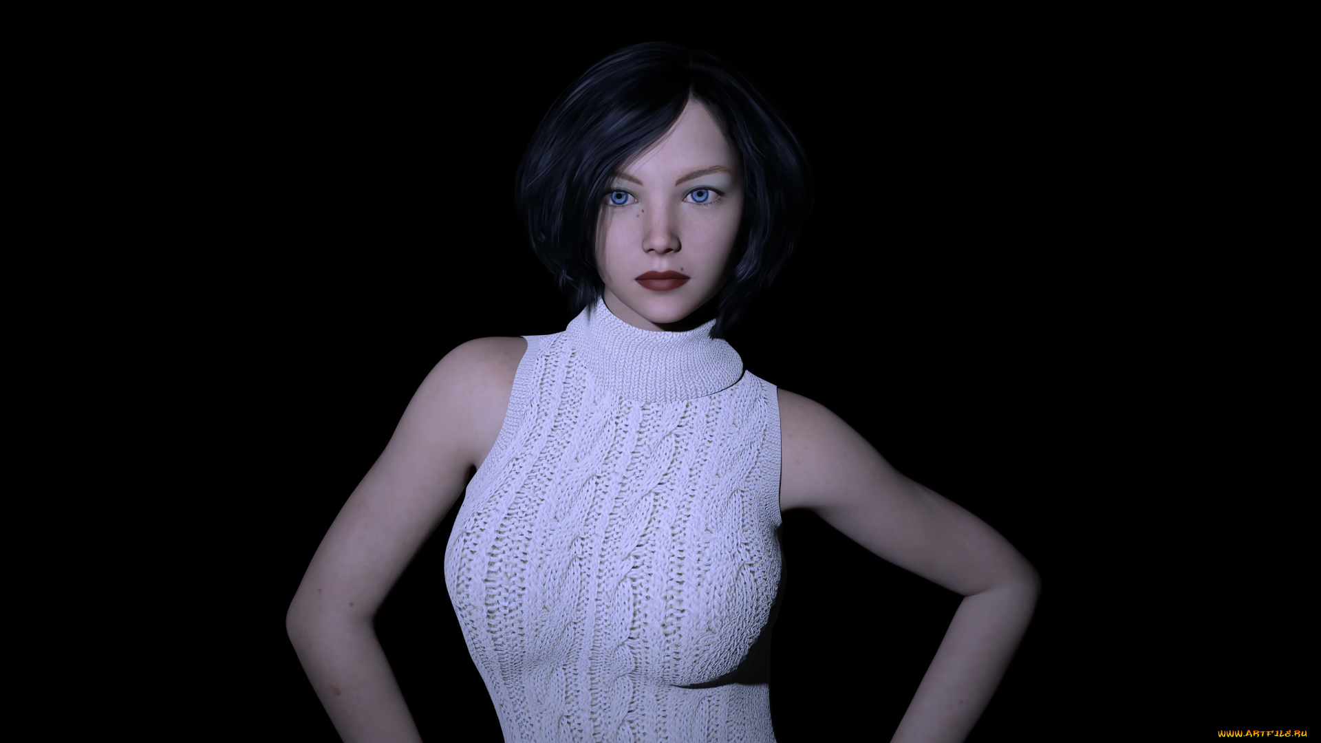 3д, графика, люди, , people, взгляд, фон, девушка