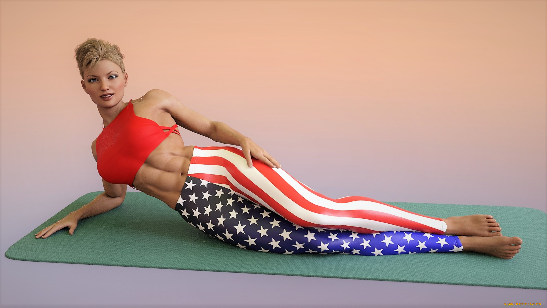 3д, графика, спорт, , sport, девушка, взгляд, фон