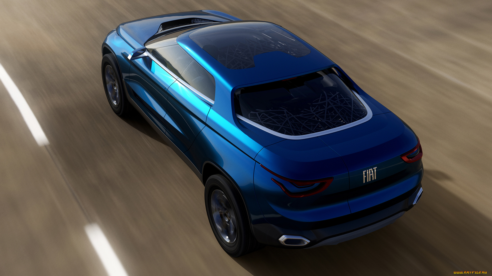 fiat, fcc4, concept, 2014, автомобили, 3д, fiat, fcc4, concept, 2014, blue