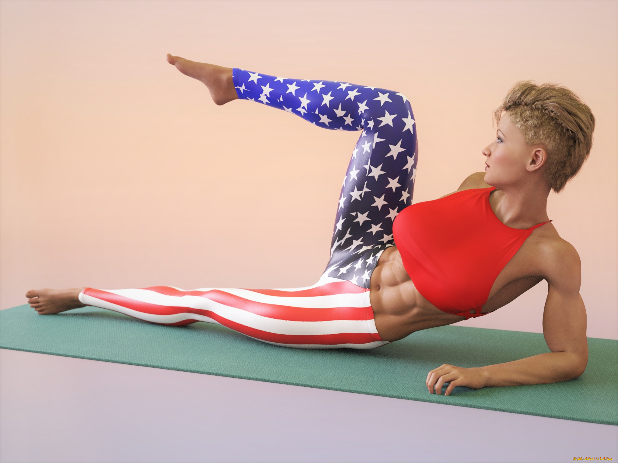 3д, графика, спорт, , sport, взгляд, девушка, фон