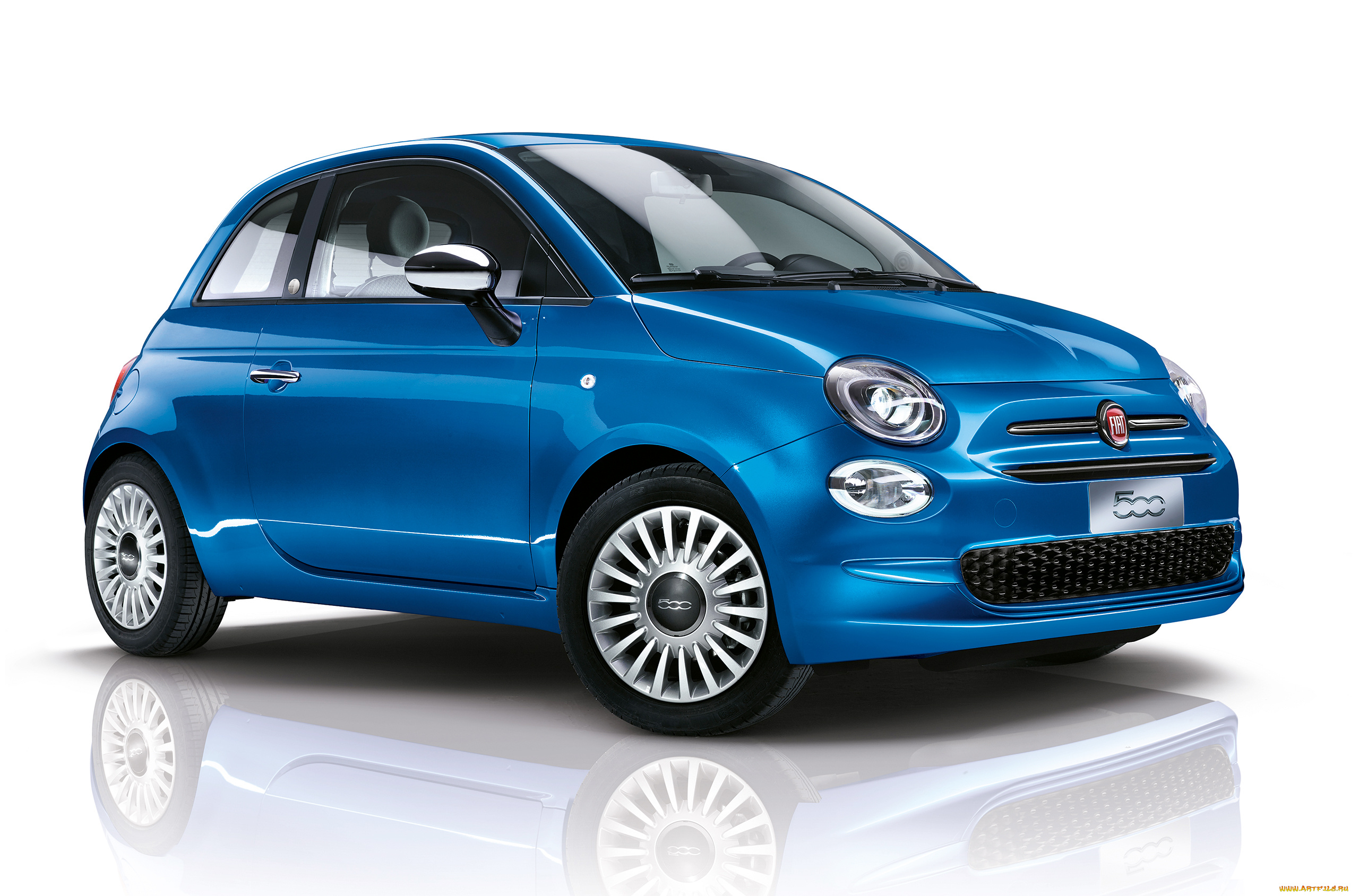 fiat, 500, mirror, 2017, автомобили, fiat, 500, mirror, 2017, blue
