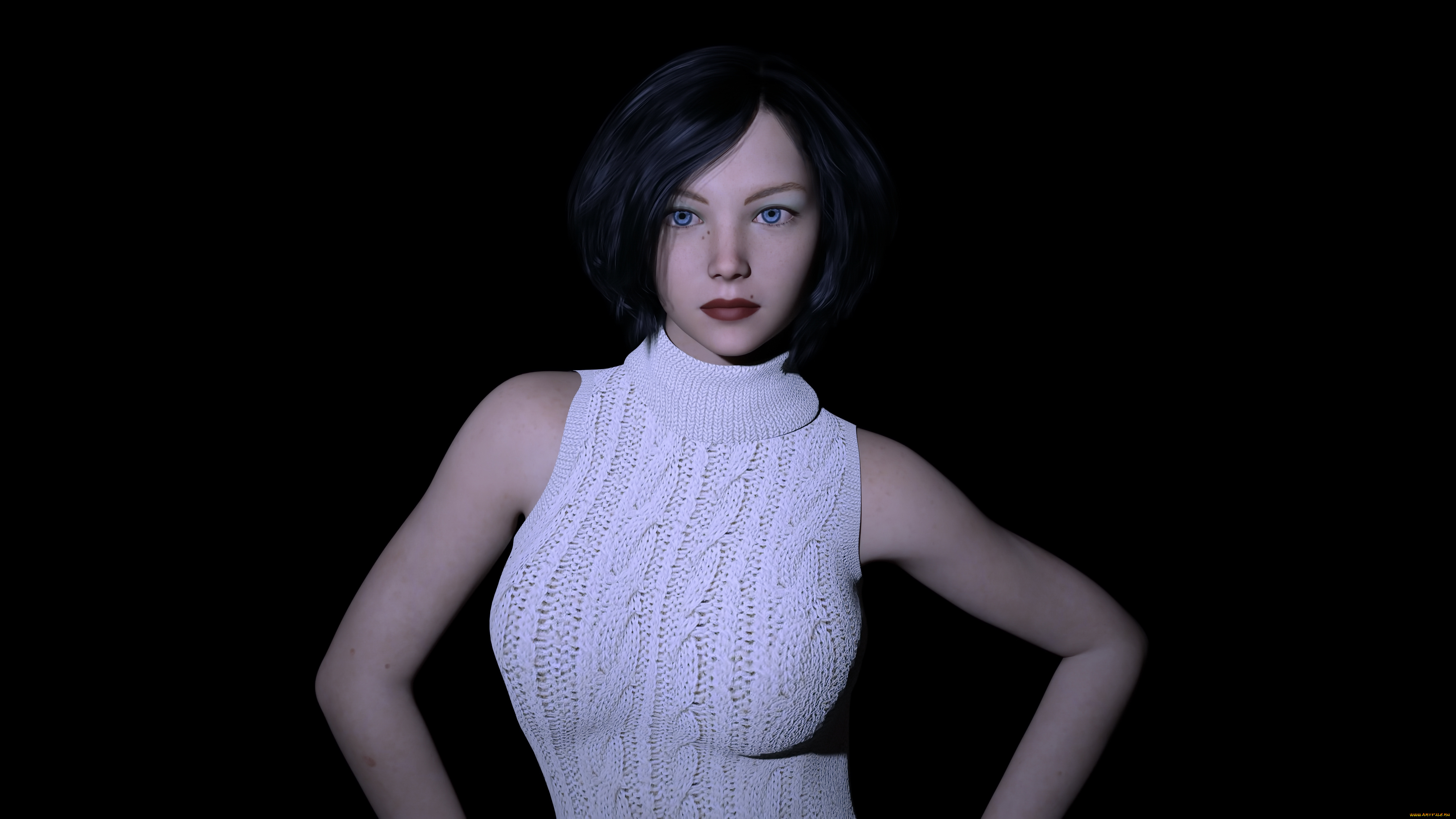 3д, графика, люди, , people, взгляд, фон, девушка