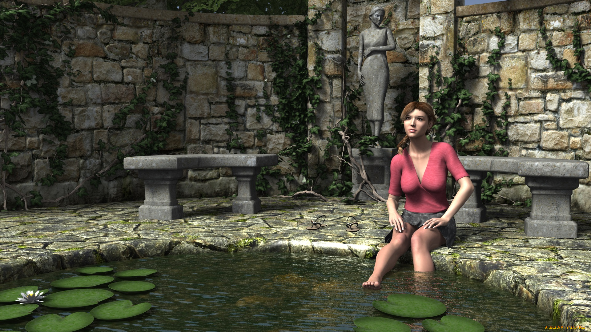 3д, графика, люди, , people, фон, взгляд, девушка