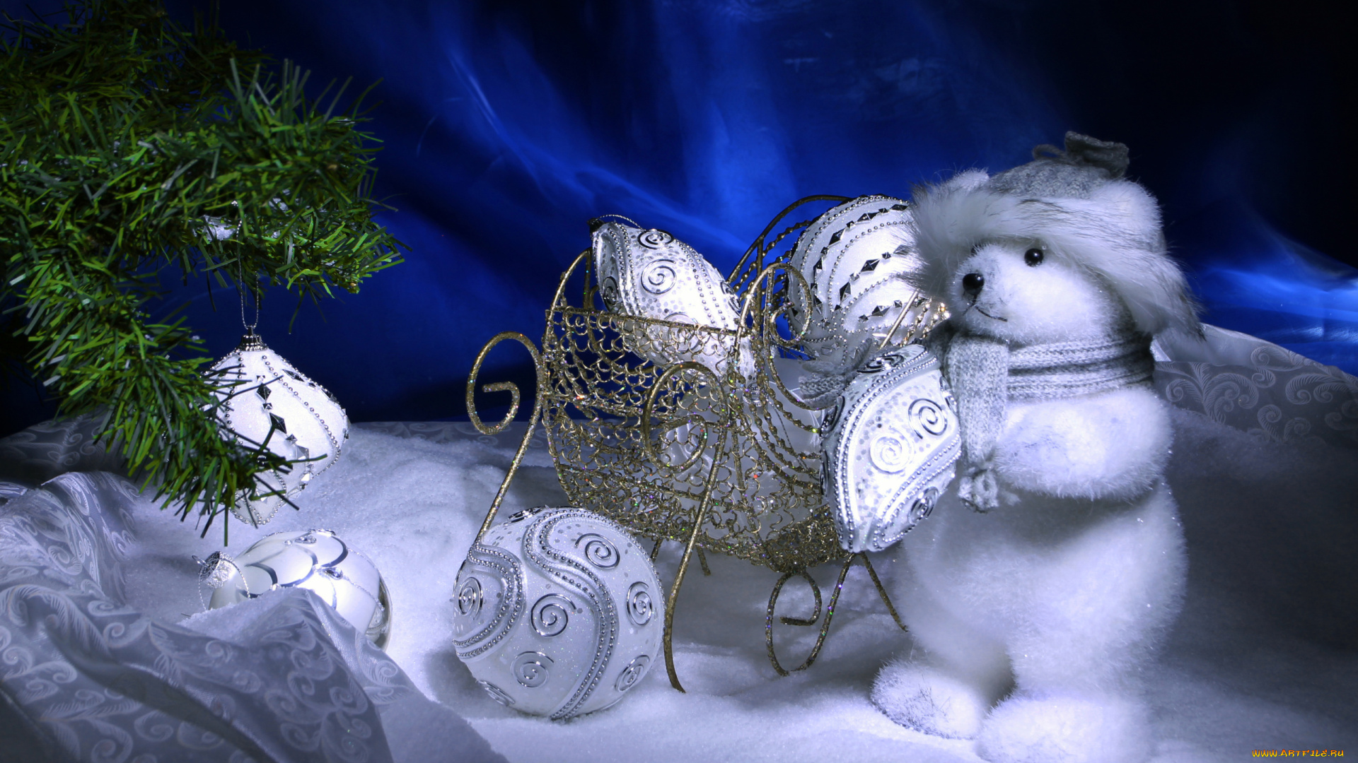 праздничные, украшения, санки, мишка, игрушки