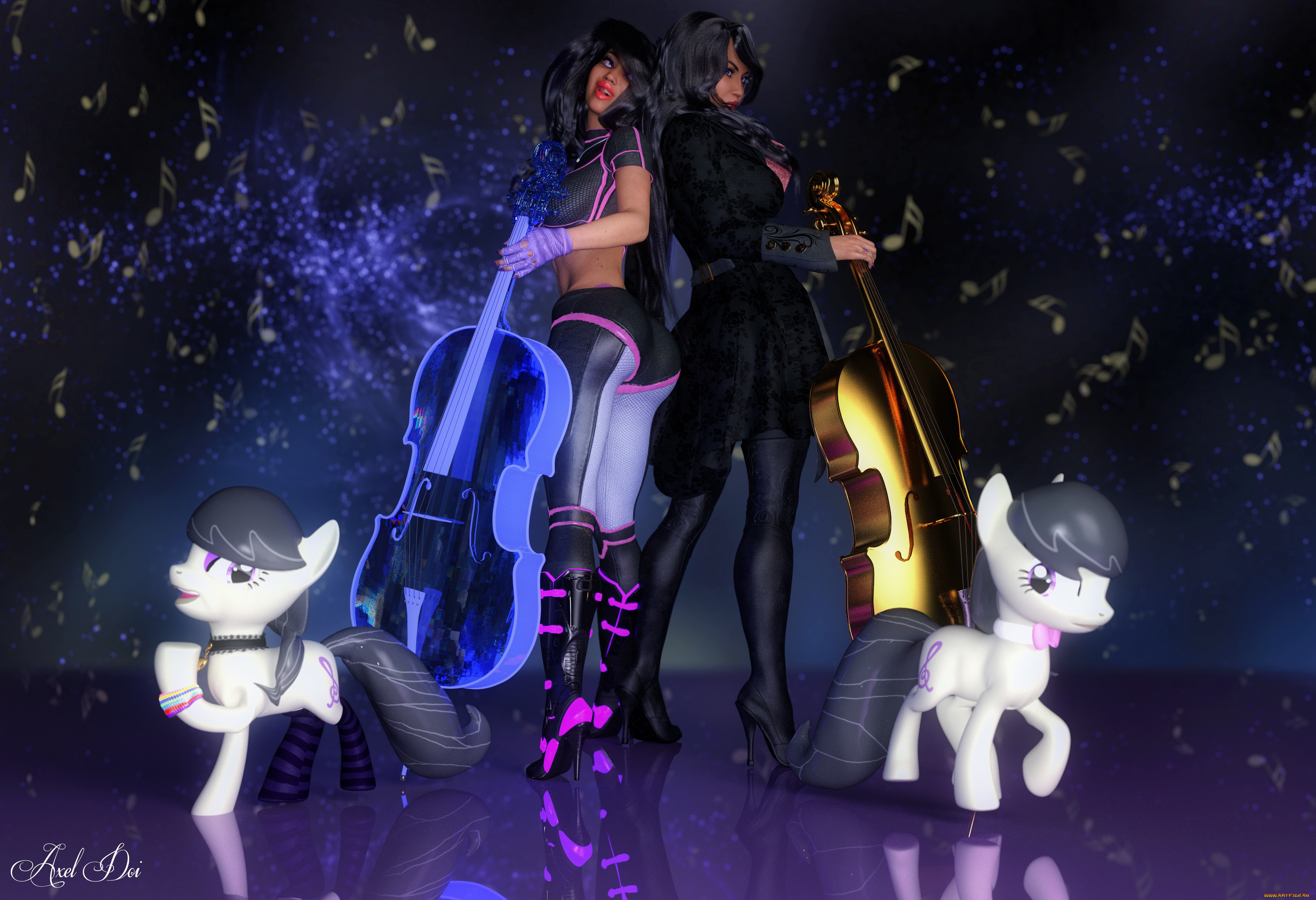 3д, графика, фантазия, , fantasy, взгляд, девушки, фон