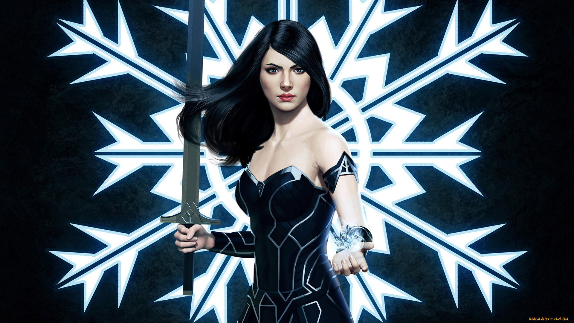 фэнтези, девушки, digital, art, artwork, меч, девушка, художественное, искусство