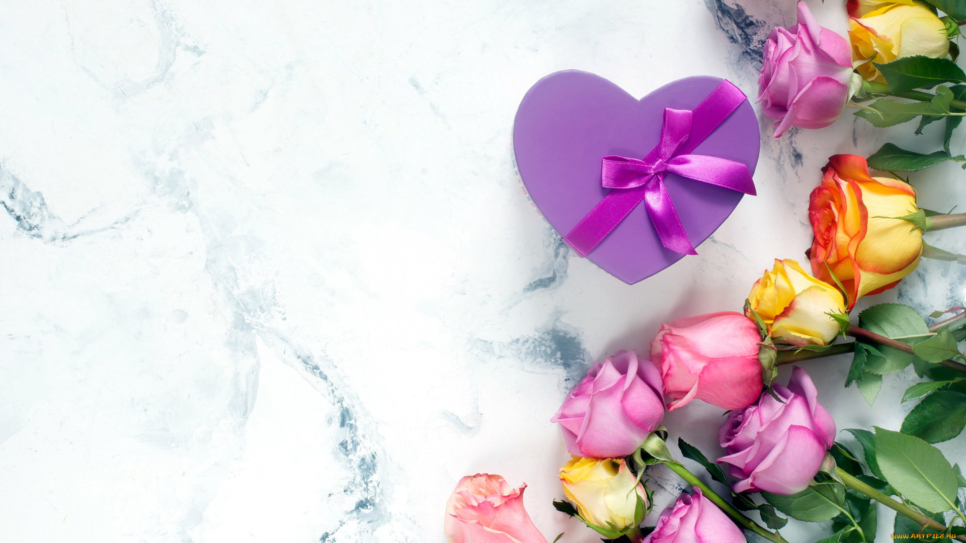 праздничные, подарки, и, коробочки, подарок, бант, лента, розы