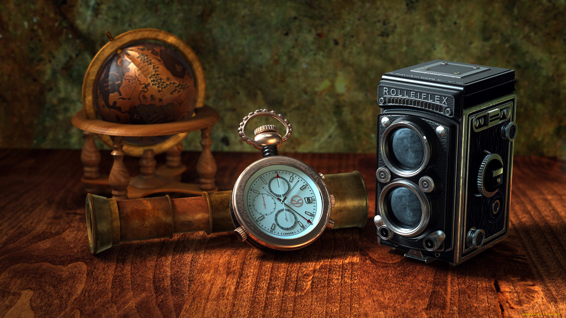 разное, ретро, , винтаж, глобус, камера, труба, подзорная