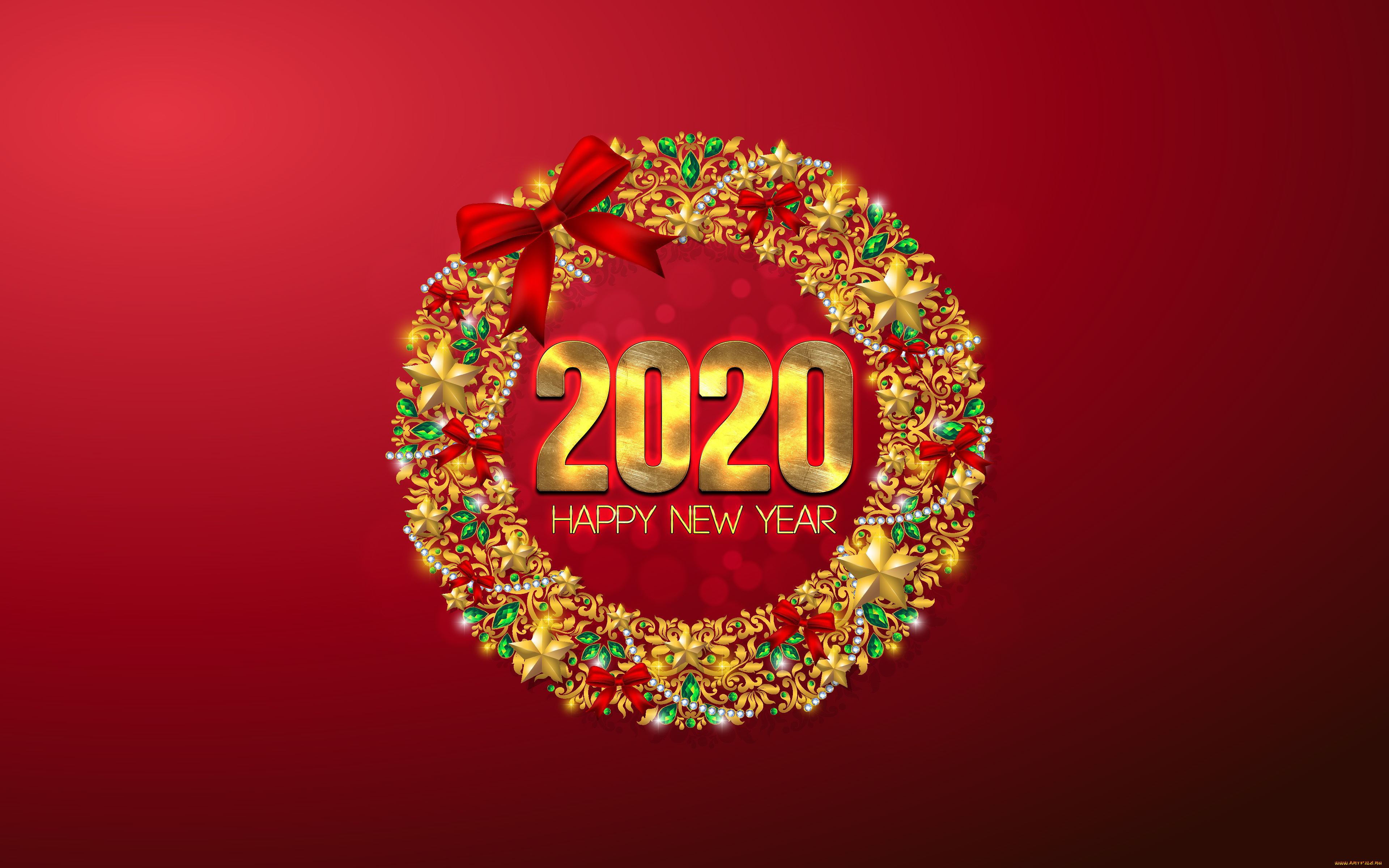 праздничные, -, разное, , новый, год, красный, звезды, венок, новый, год, украшения