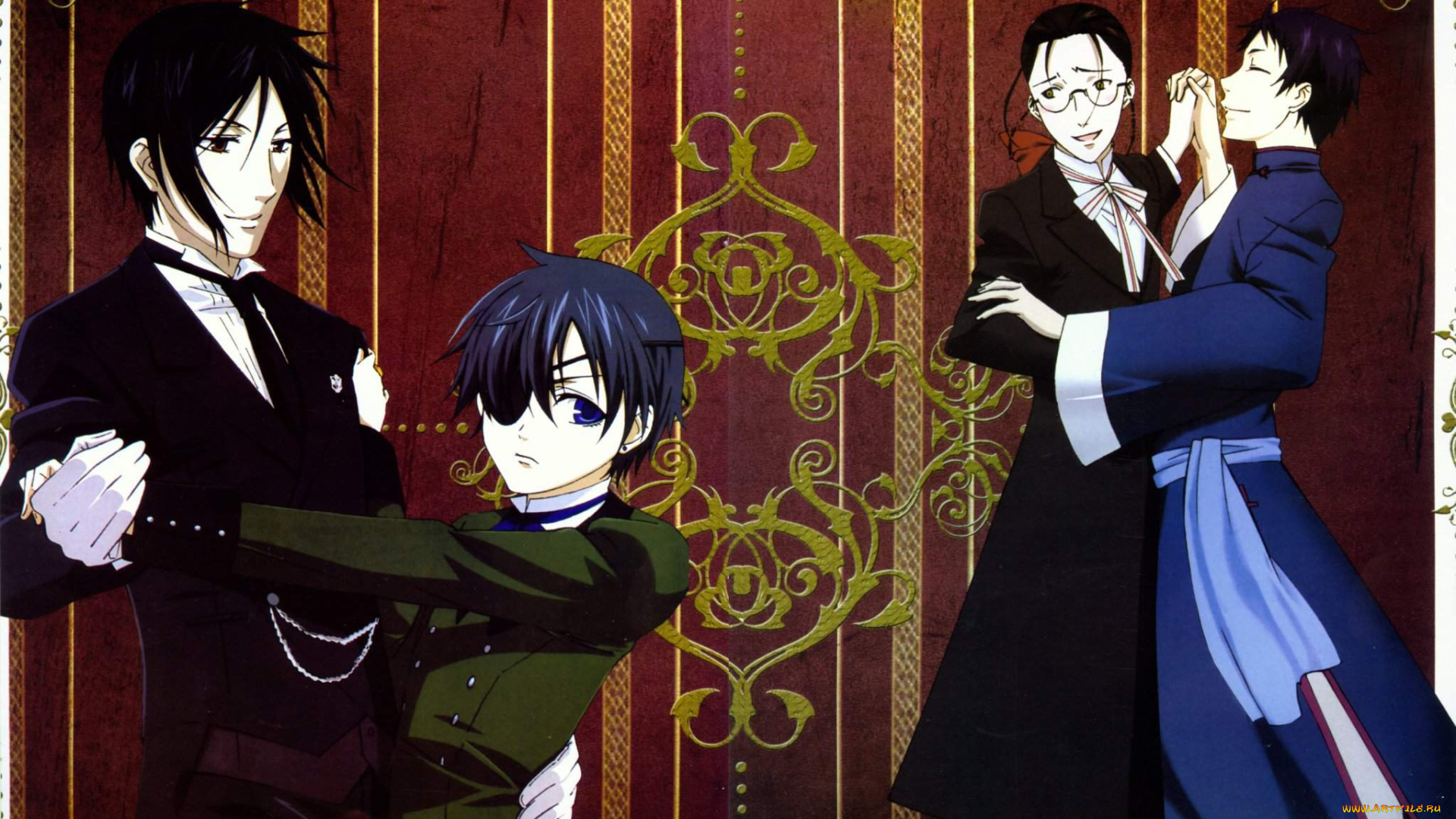 аниме, kuroshitsuji, тёмный, дворецкий