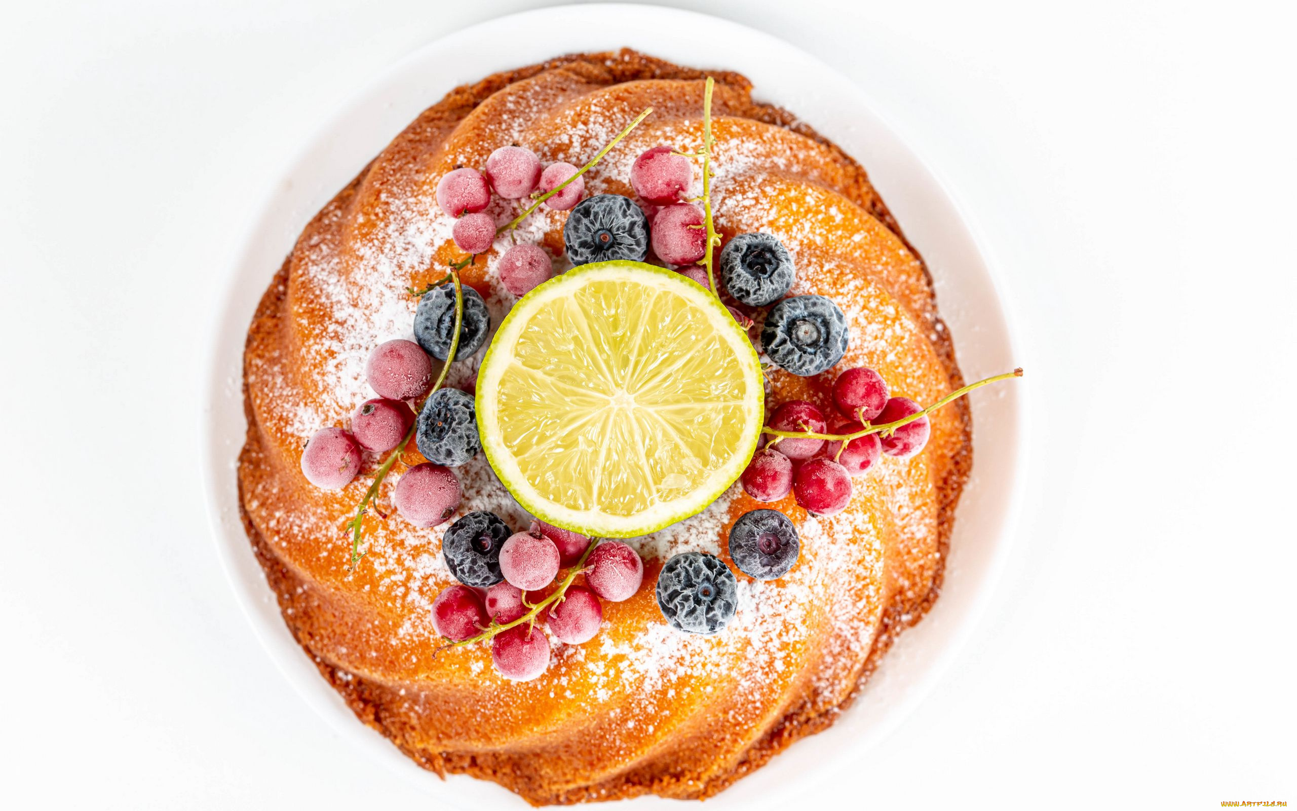еда, пироги, лимон, пирог, ягоды