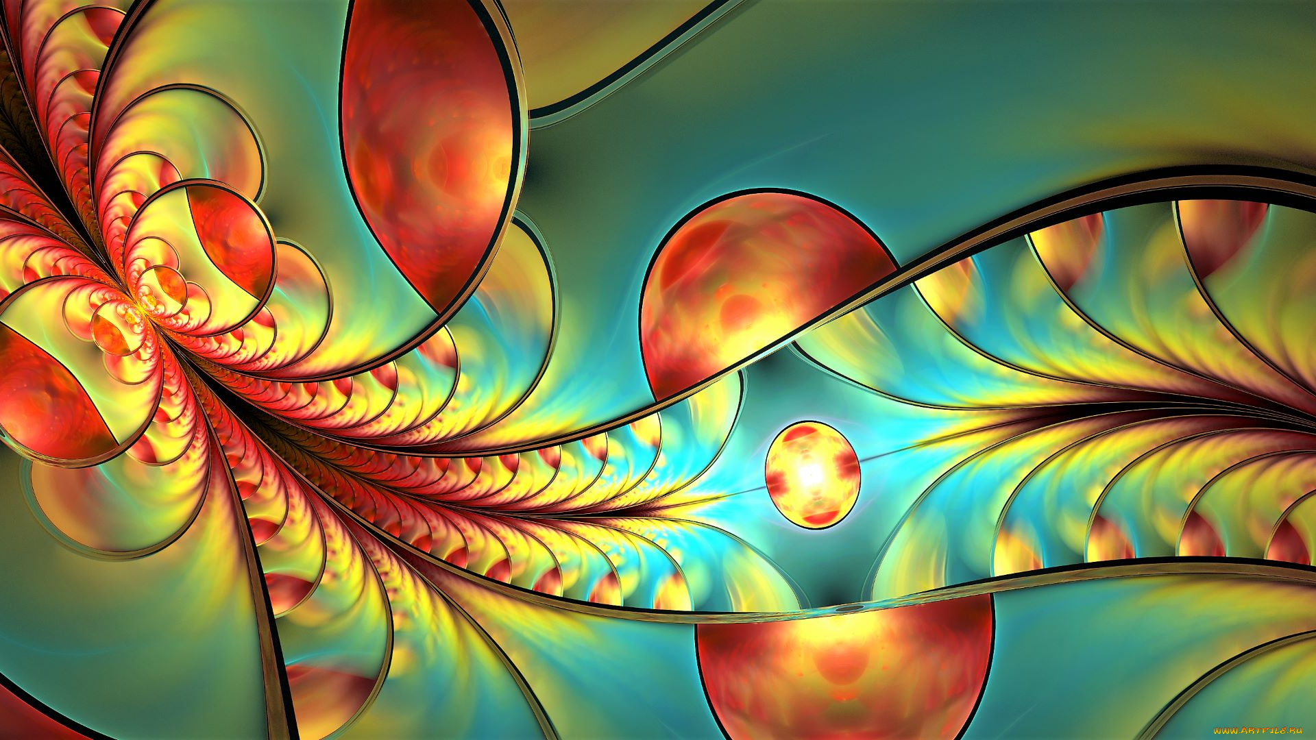 рисованное, абстракция, узор