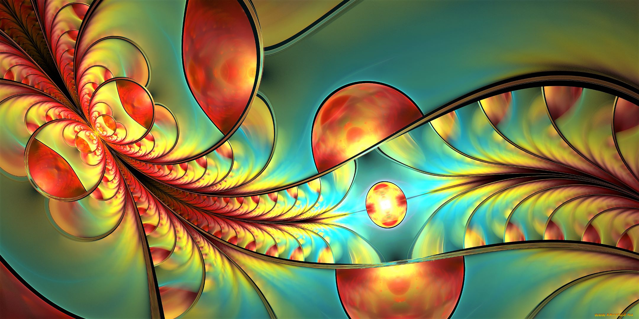 рисованное, абстракция, узор