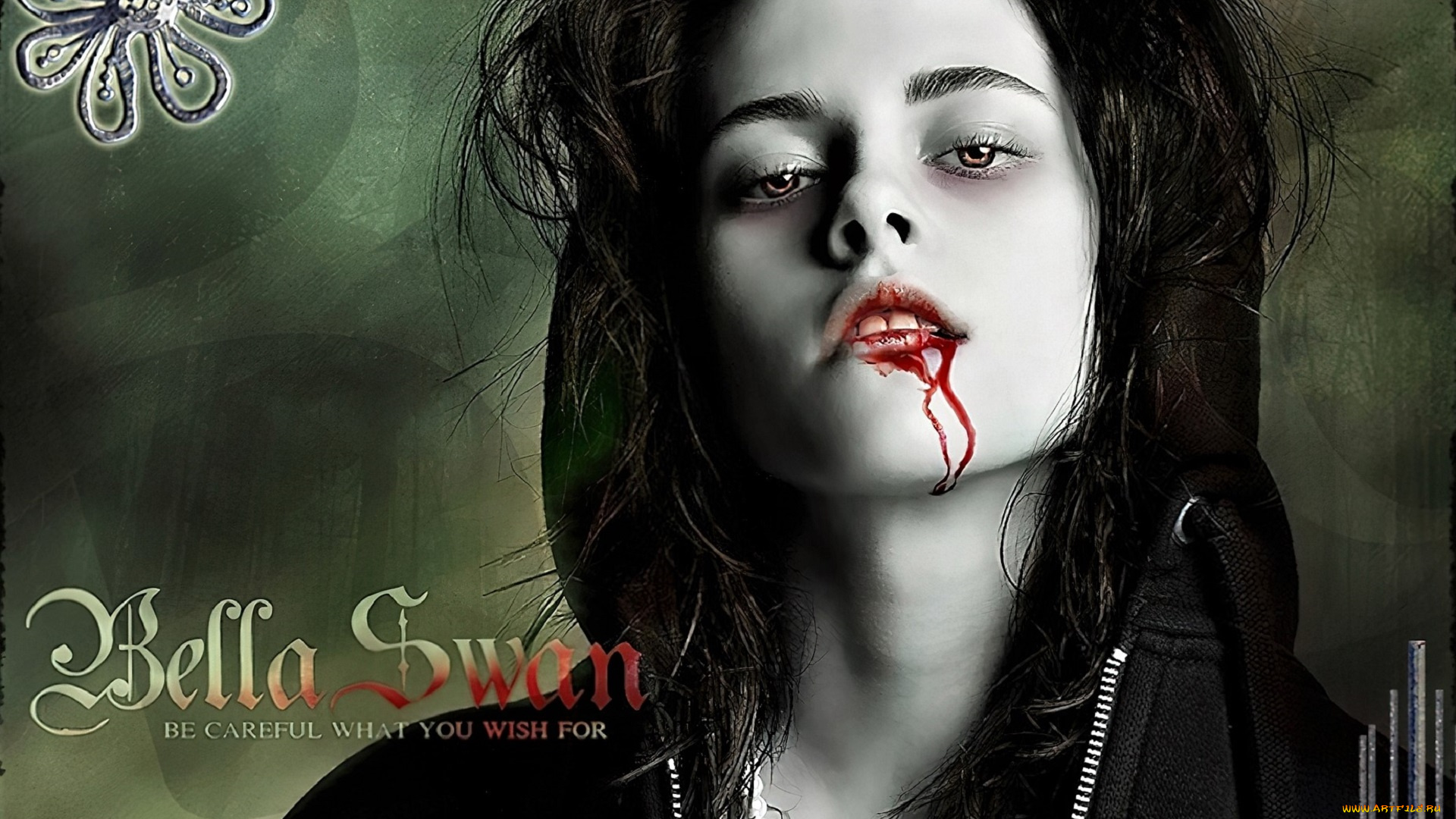 кино, фильмы, the, twilight, saga, , new, moon, белла, кровь, лицо, вампир