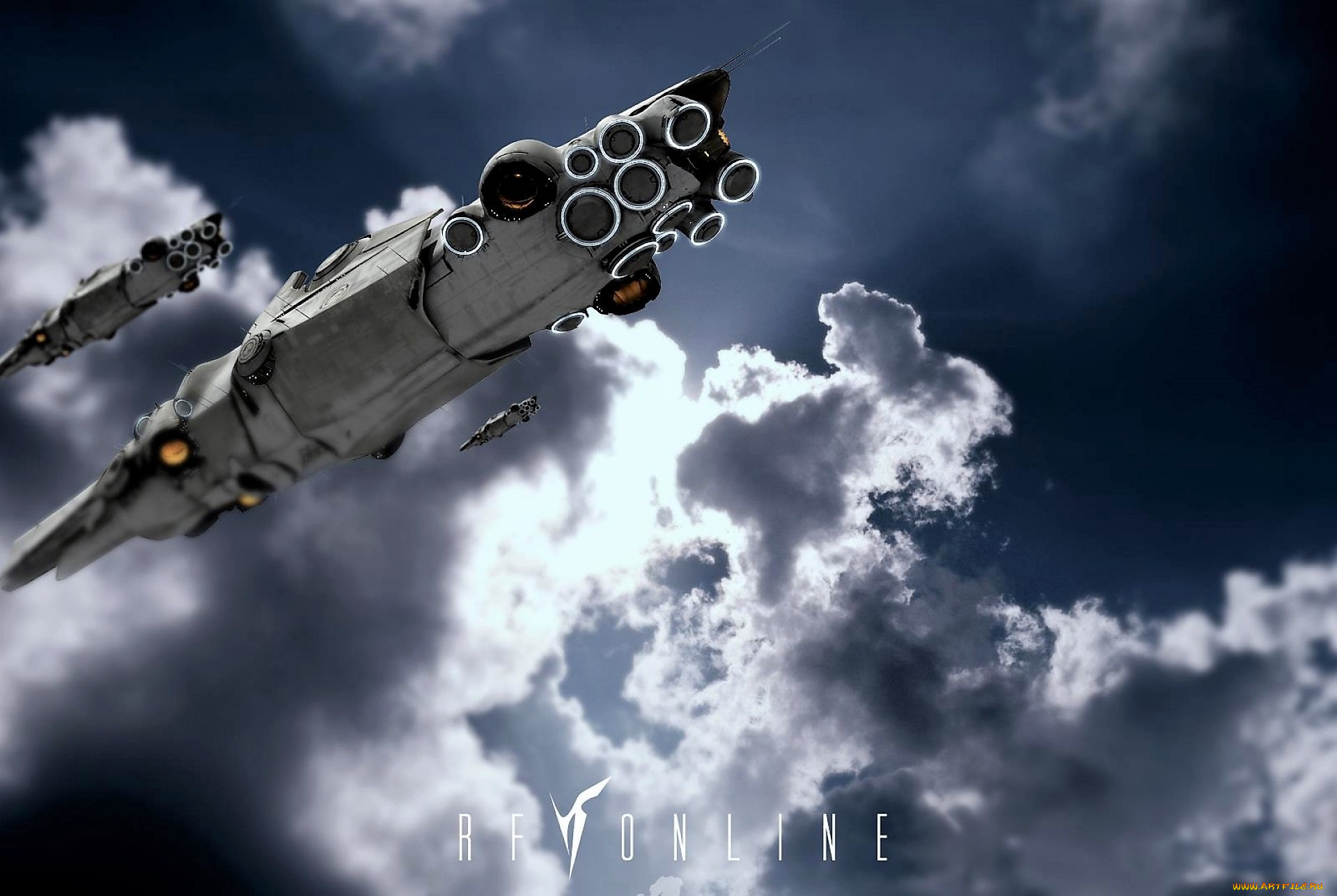 видео, игры, rf, online, небо, облака, корабли