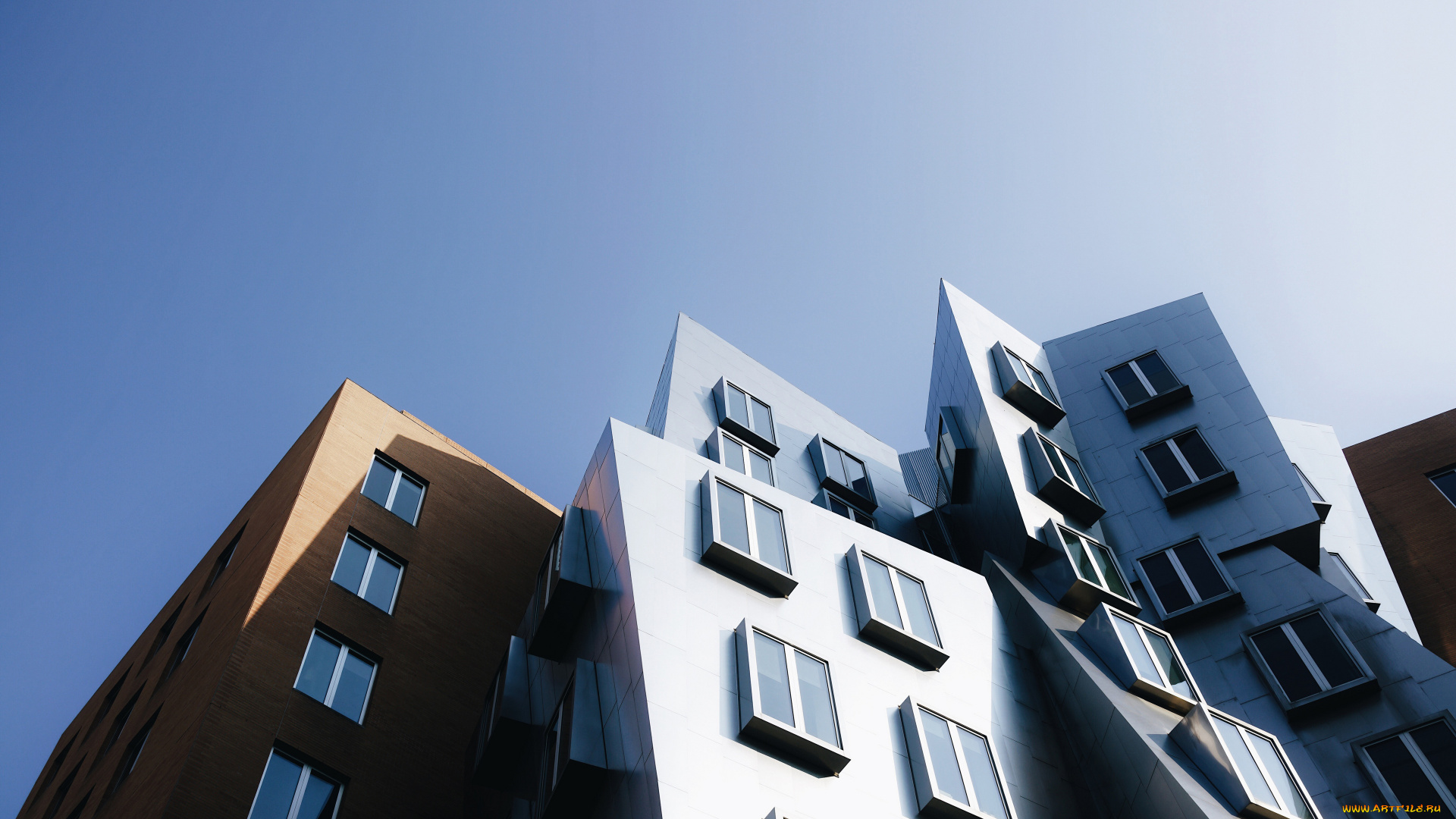 города, -, здания, , дома, стата, центр, современная, архитектура, кембридж, здание, комплекс, чистое, небо, массачусетс, author, fabio, sasso