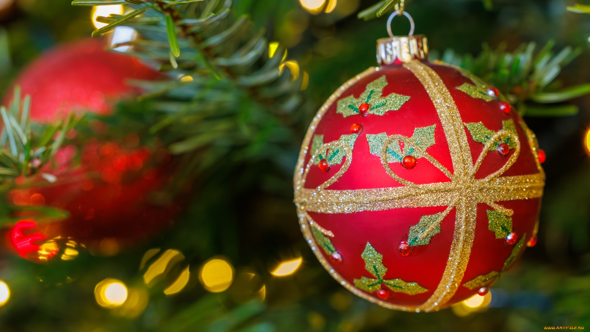 праздничные, шары, большой, елочный, шар