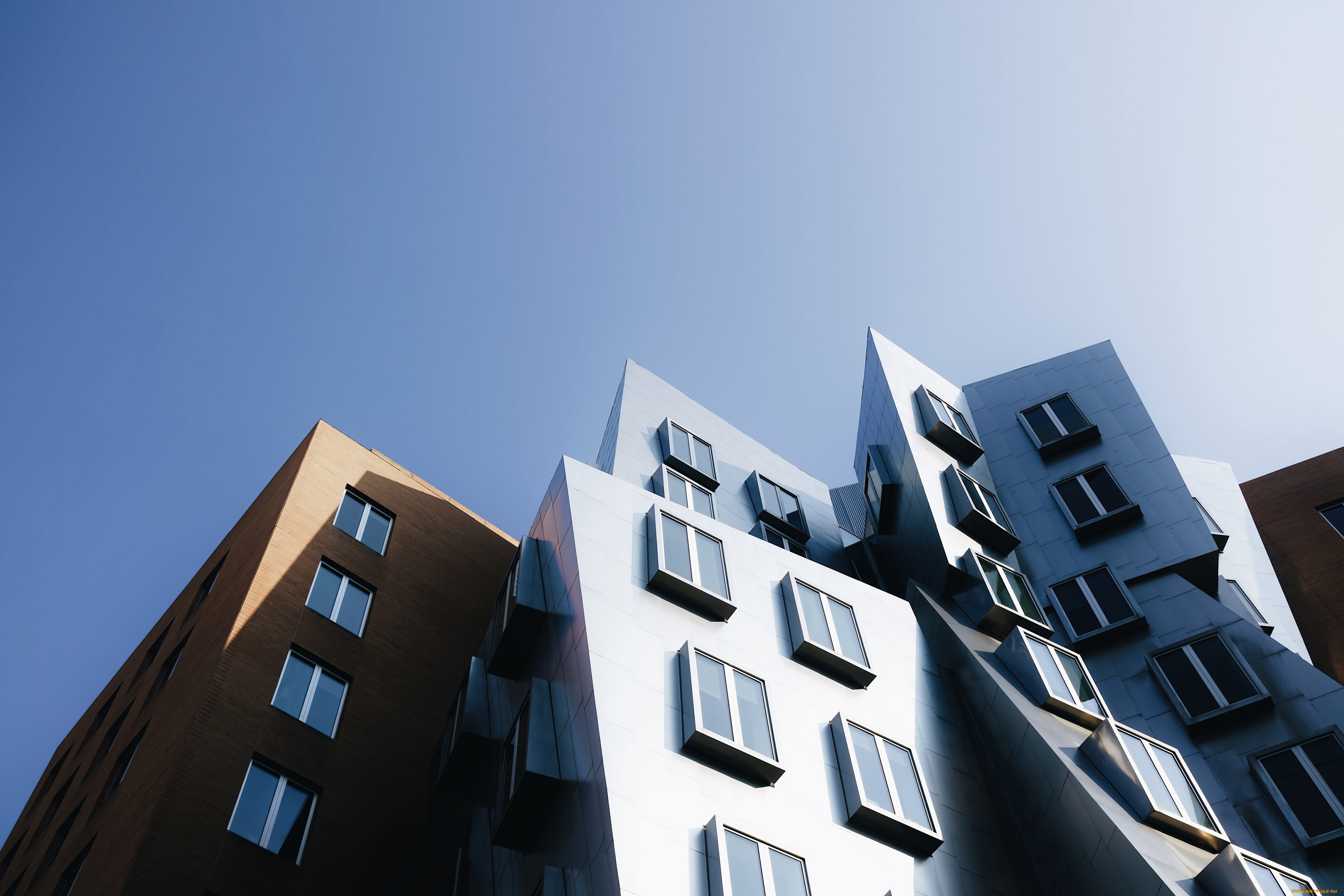 города, -, здания, , дома, стата, центр, современная, архитектура, кембридж, здание, комплекс, чистое, небо, массачусетс, author, fabio, sasso