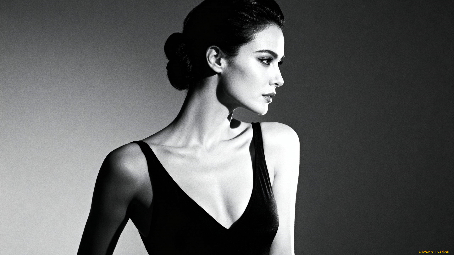 3д, графика, люди, , people, девушка, брюнетка, лицо, купальник, черно-белая