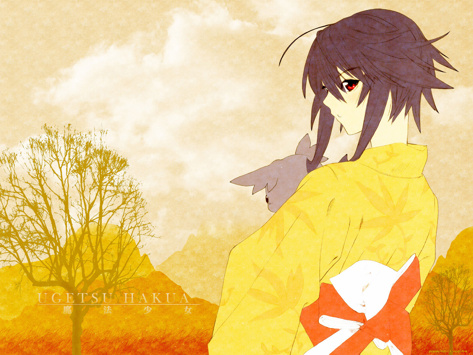 аниме, ugetsu, hakua, artbook