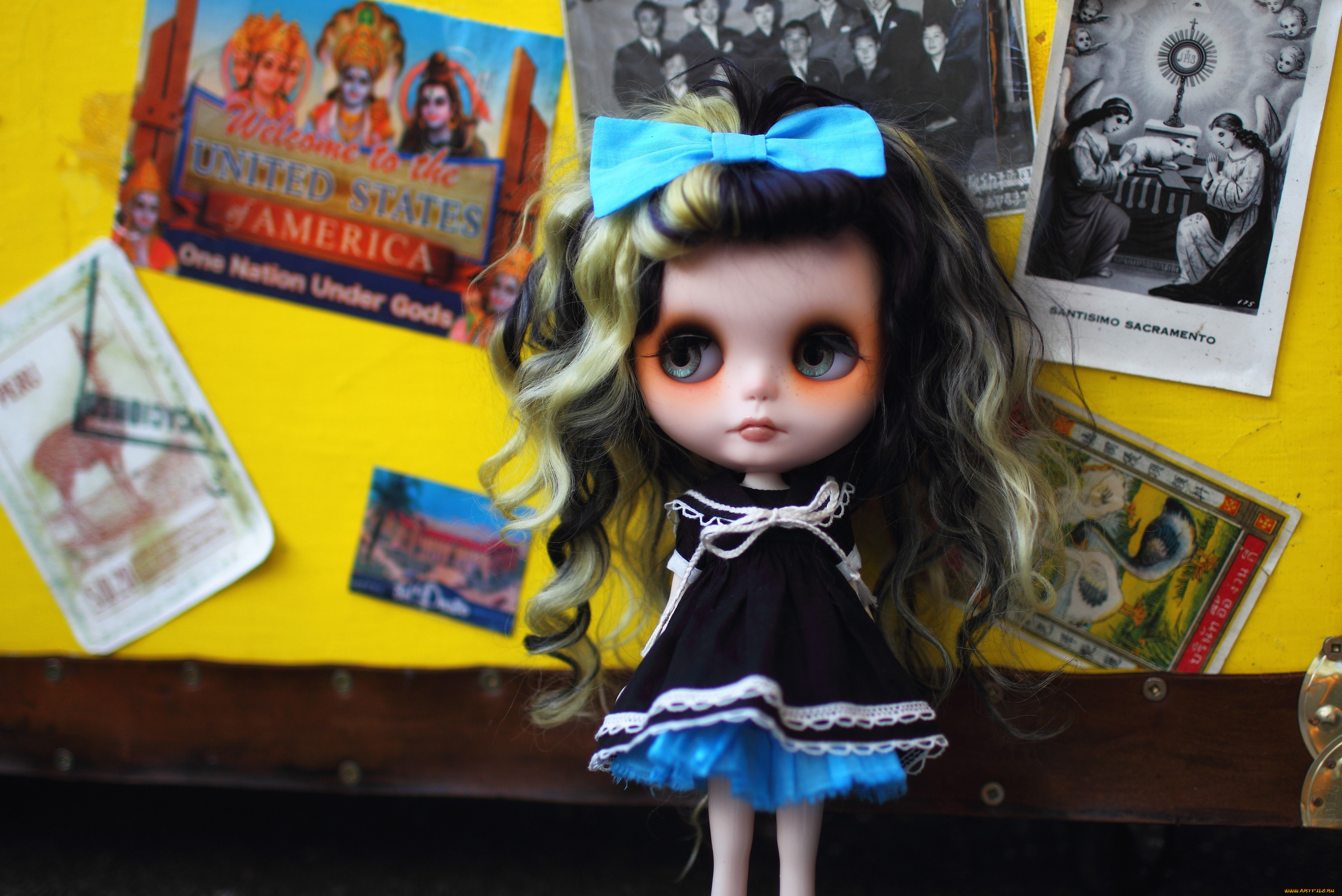 разное, игрушки, фотографии, бант, волосы, гот, кукла