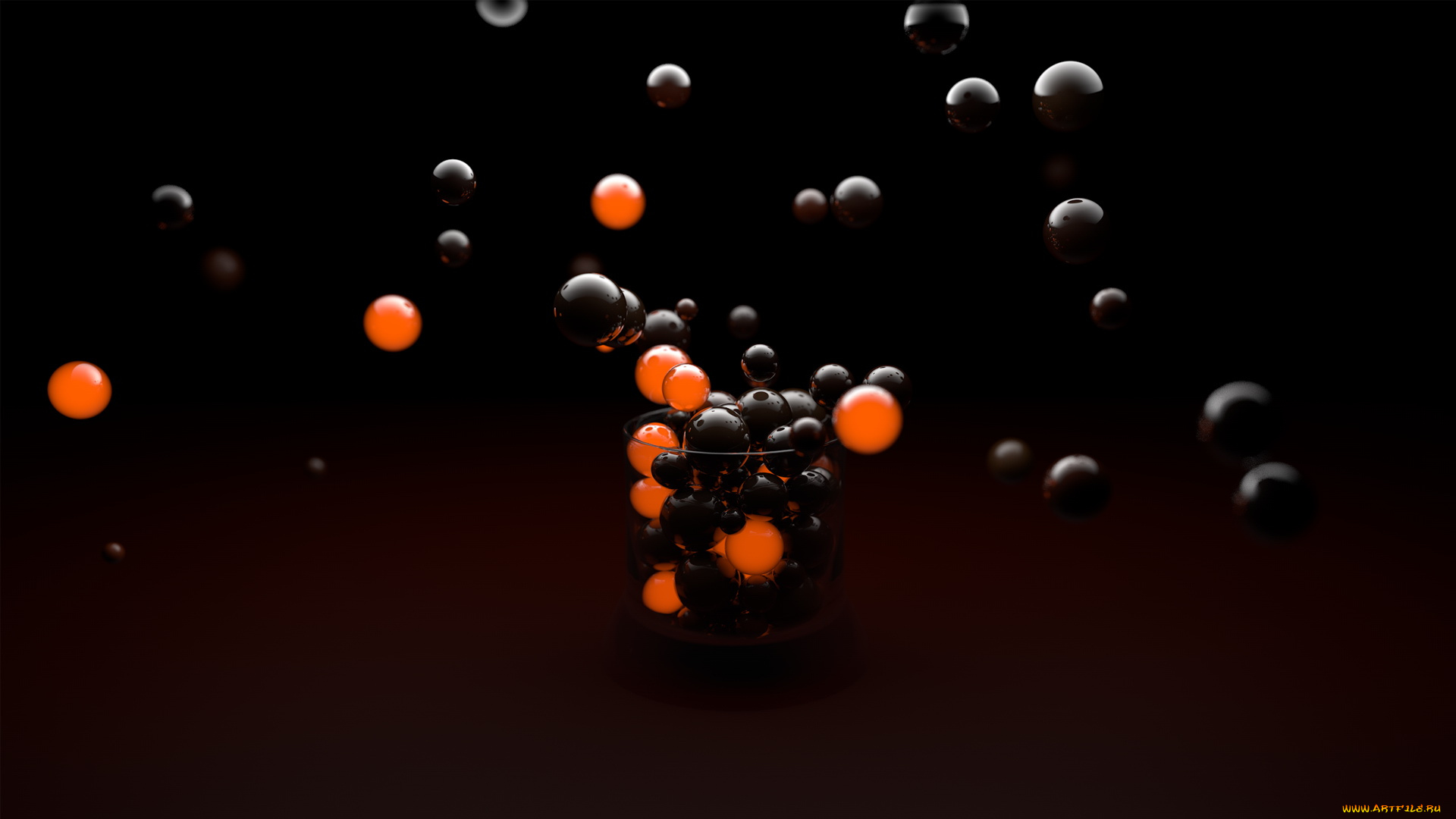 3д, графика, шары